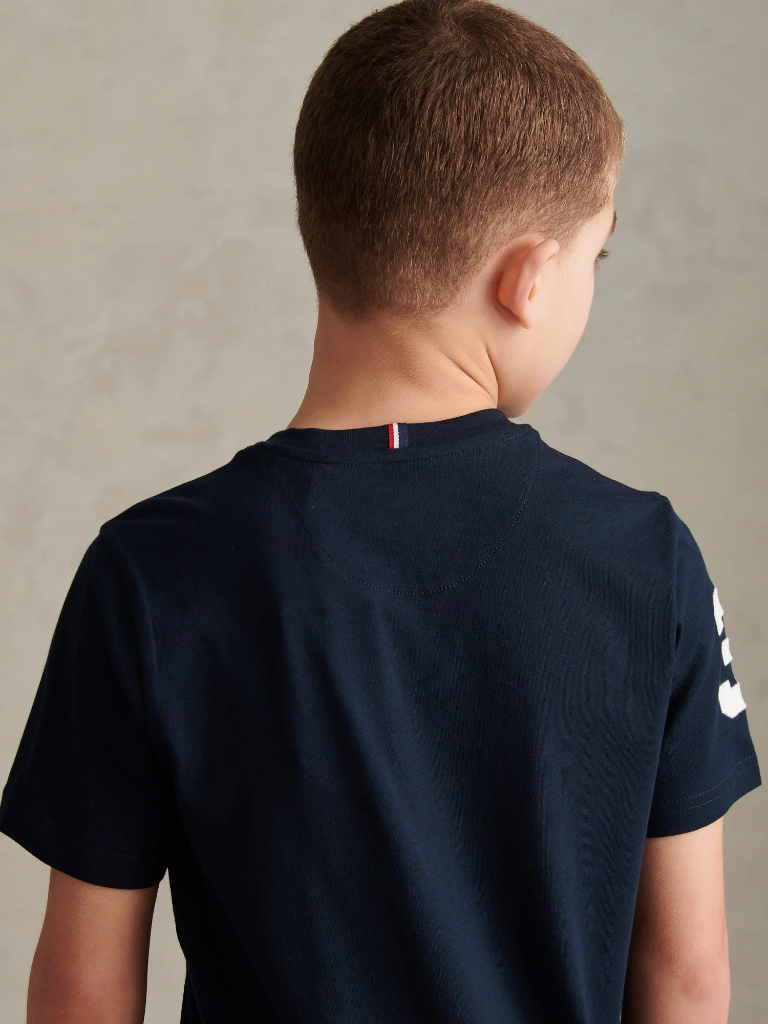 Boys Player 3 T-Shirt Dark Sapphire Navy / White DHM - Image 5