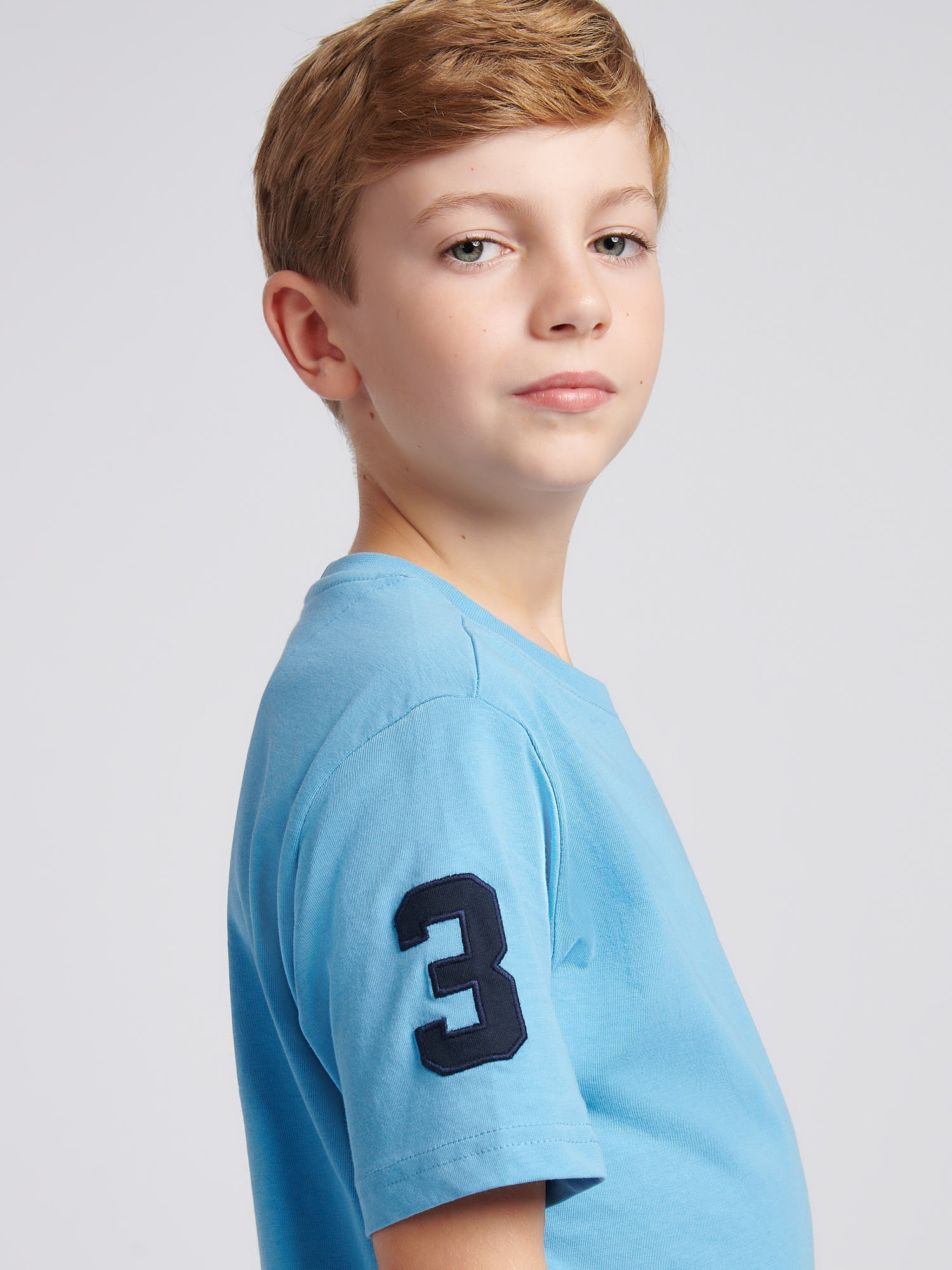 Boys Player 3 T-Shirt Heritage Blue - Image 5