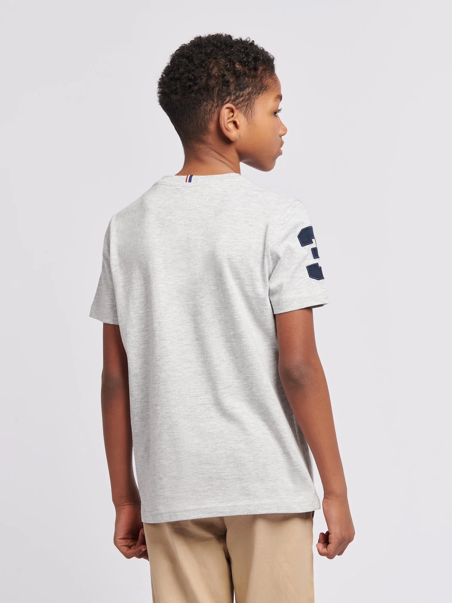Boys Player 3 T-Shirt Mid Grey Marl - Image 4