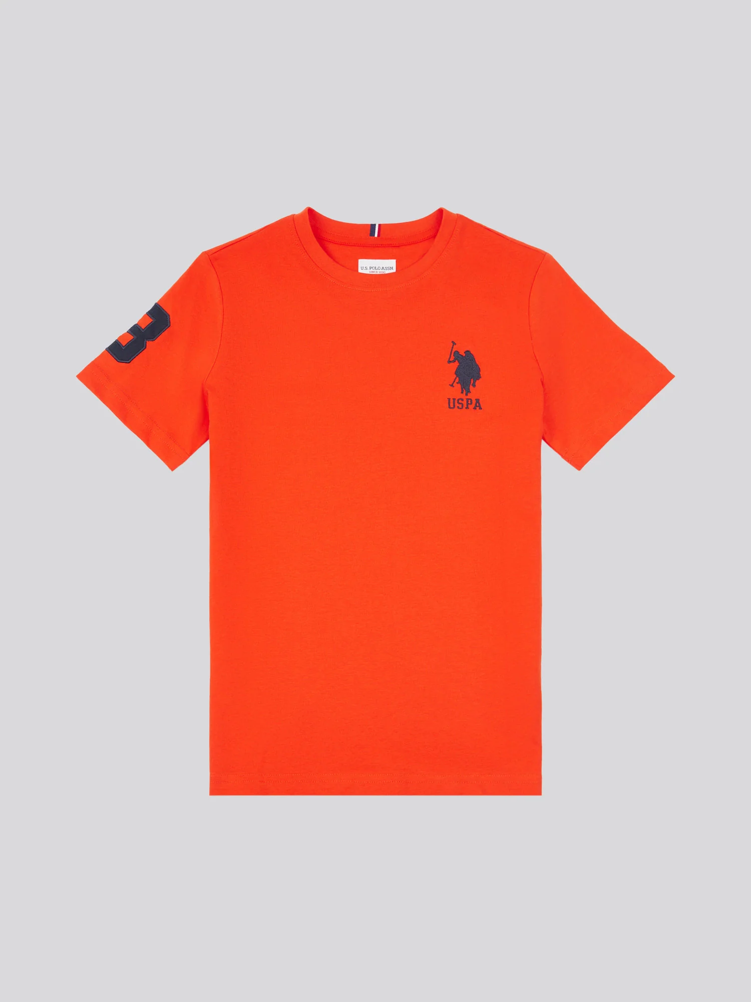 Boys Player 3 T-Shirt in Tangerine Tango - Image 6