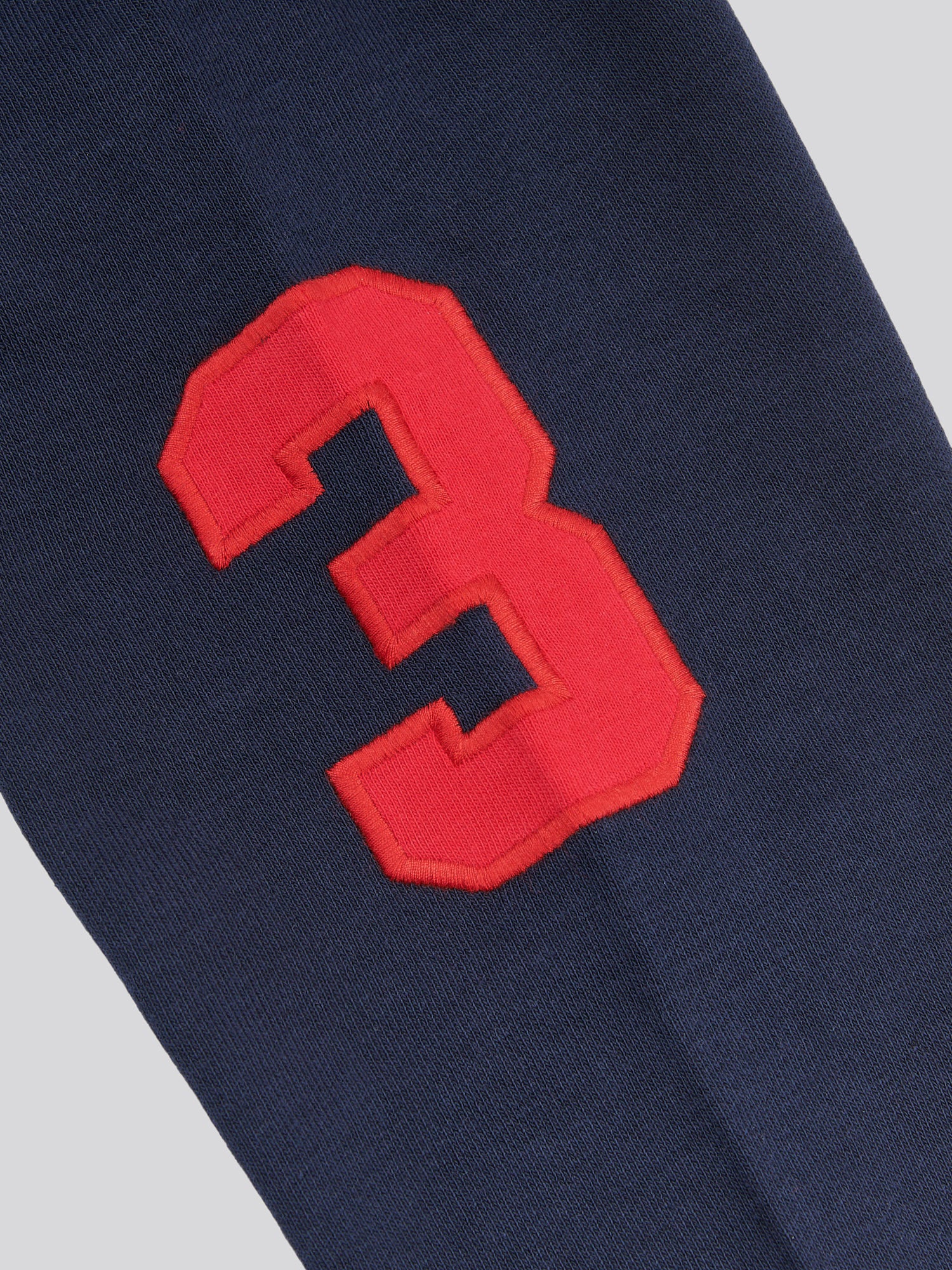 Boys Player 3 Zip Hoodie in Dark Sapphire Navy / Haute Red DHM - Image 10