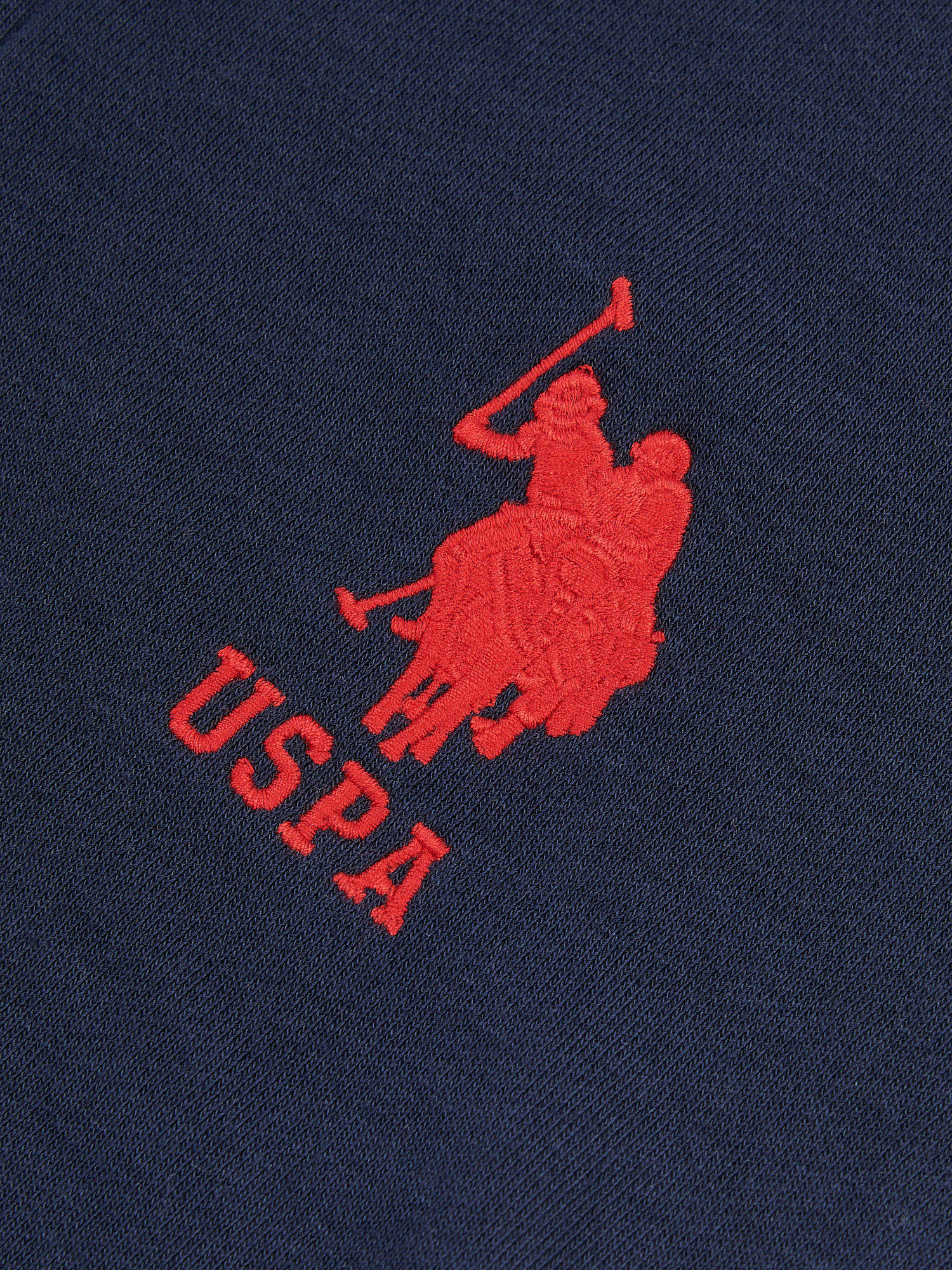 Boys Player 3 Zip Hoodie in Dark Sapphire Navy / Haute Red DHM - Image 9