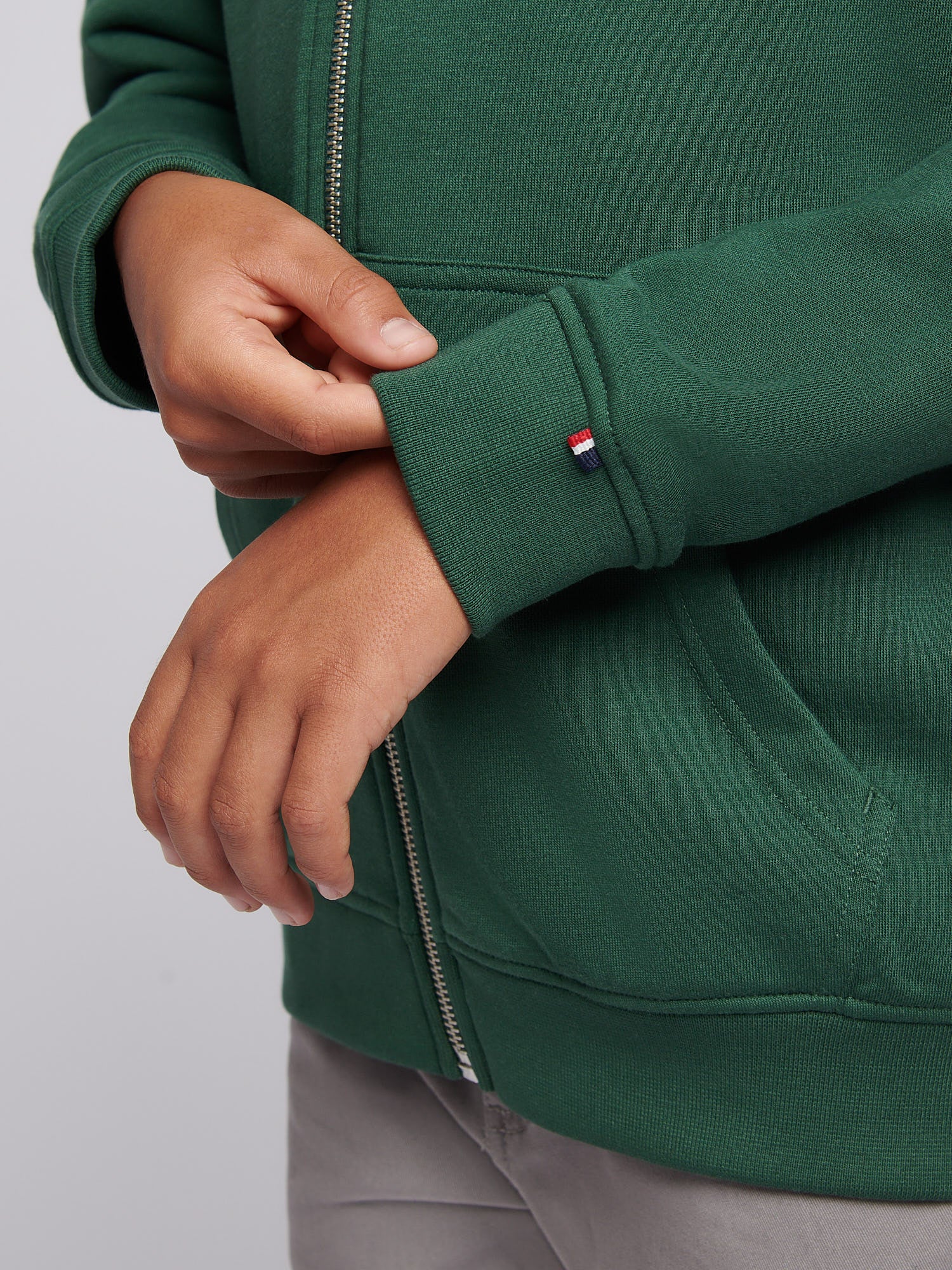 Boys Player 3 Zip Hoodie in Pineneedle - Image 6