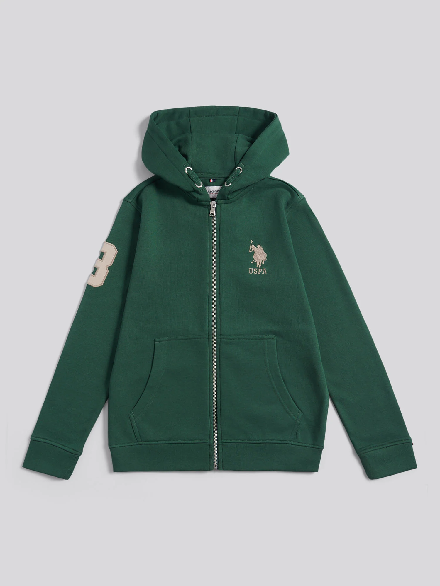 Boys Player 3 Zip Hoodie in Pineneedle - Image 7