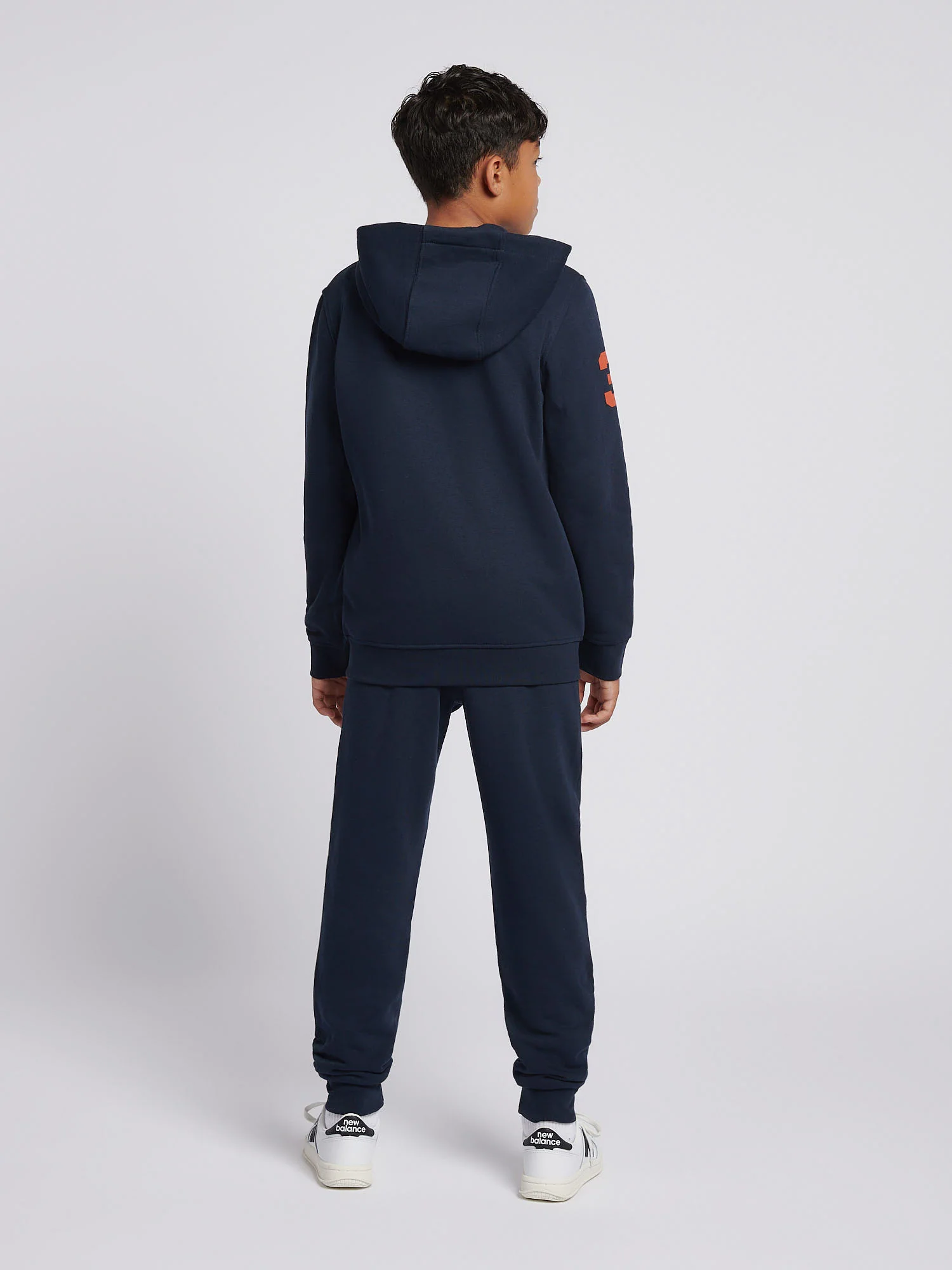 Boys Player 3 Zip Hoodie & Jogger Set in Dark Sapphire Navy - Image 2