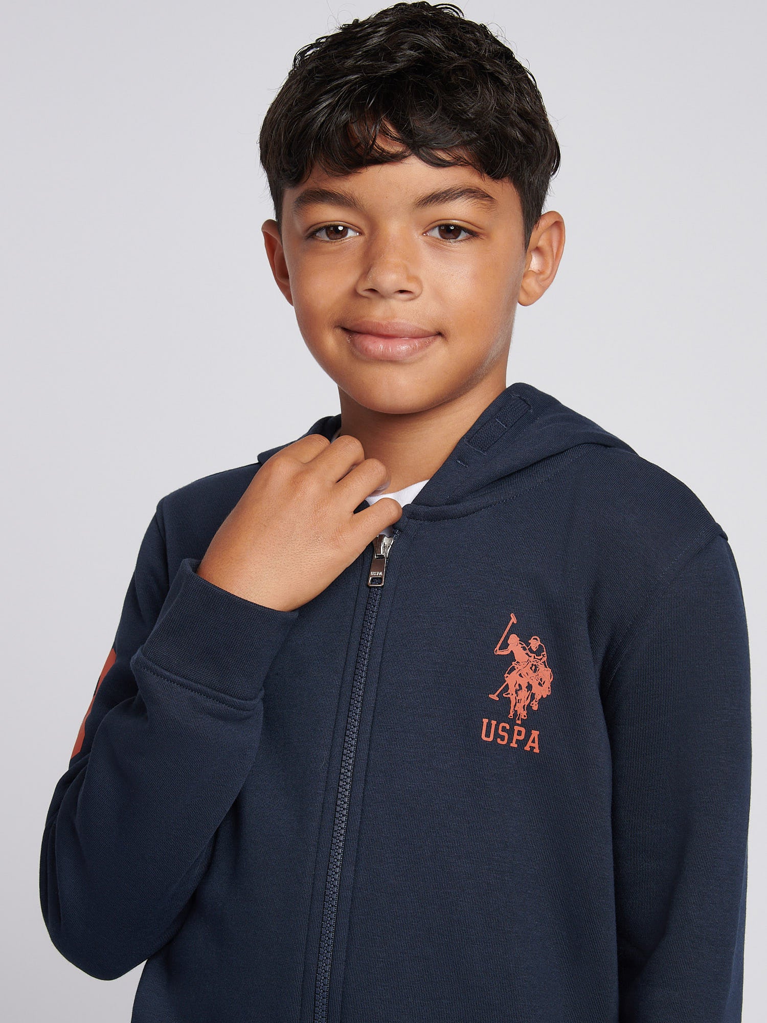 Boys Player 3 Zip Hoodie & Jogger Set in Dark Sapphire Navy - Image 5