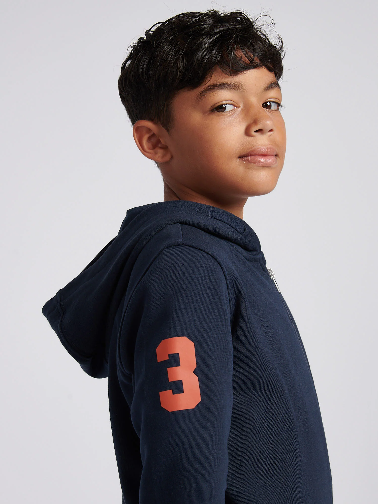 Boys Player 3 Zip Hoodie & Jogger Set in Dark Sapphire Navy - Image 6