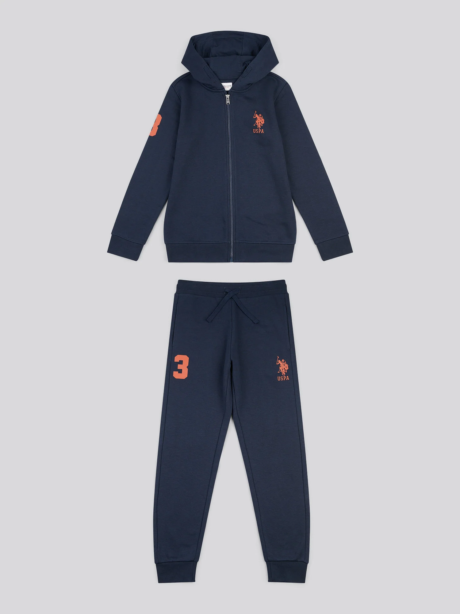 Boys Player 3 Zip Hoodie & Jogger Set in Dark Sapphire Navy - Image 9