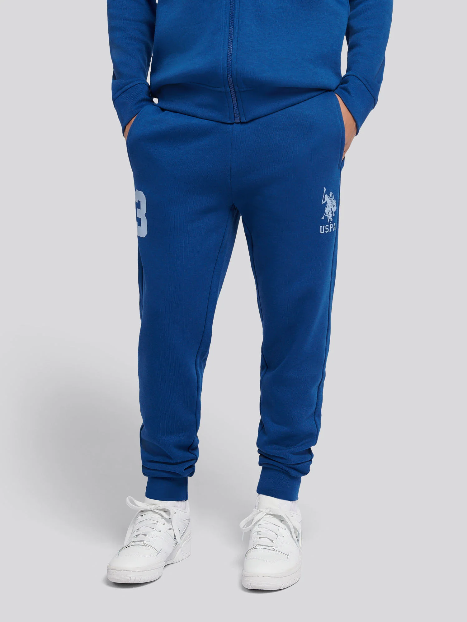 Boys Player 3 Zip Hoodie & Jogger Set in Navy Peony - Image 4