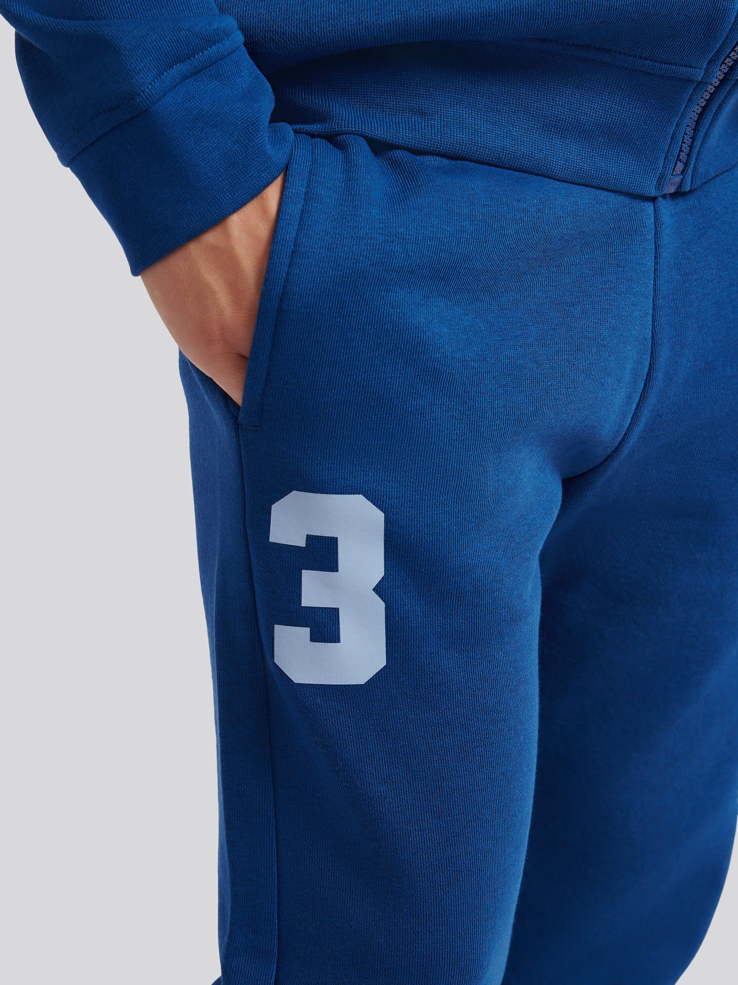 Boys Player 3 Zip Hoodie & Jogger Set in Navy Peony - Image 6