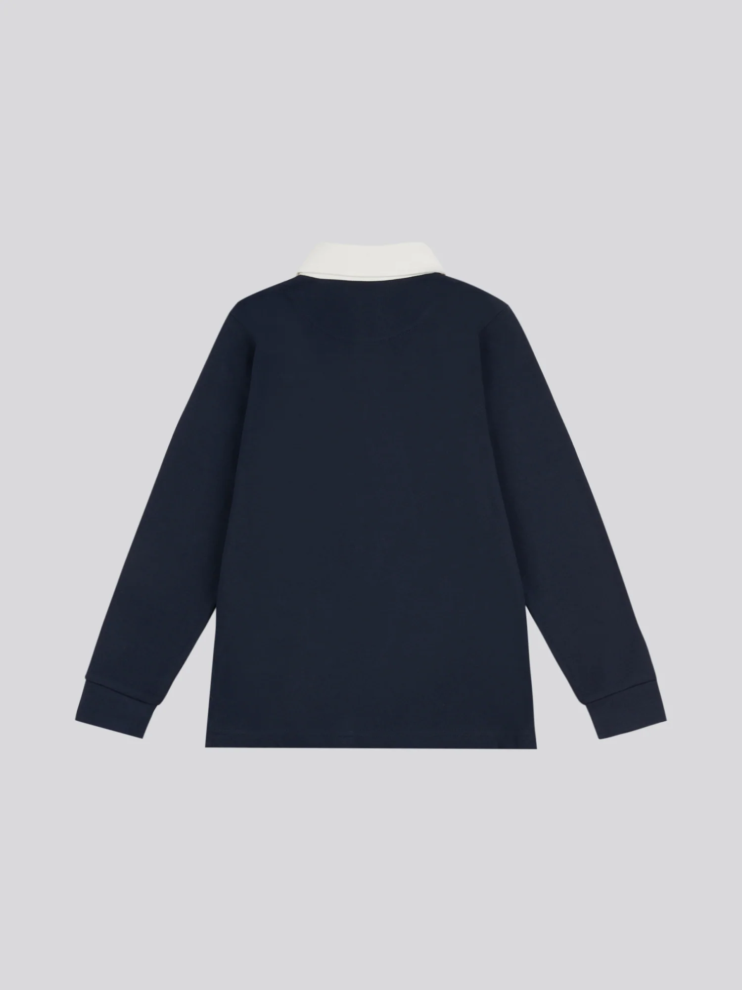 Boys Premium Embroidery Rugby Shirt in Dark Sapphire Navy - Image 6