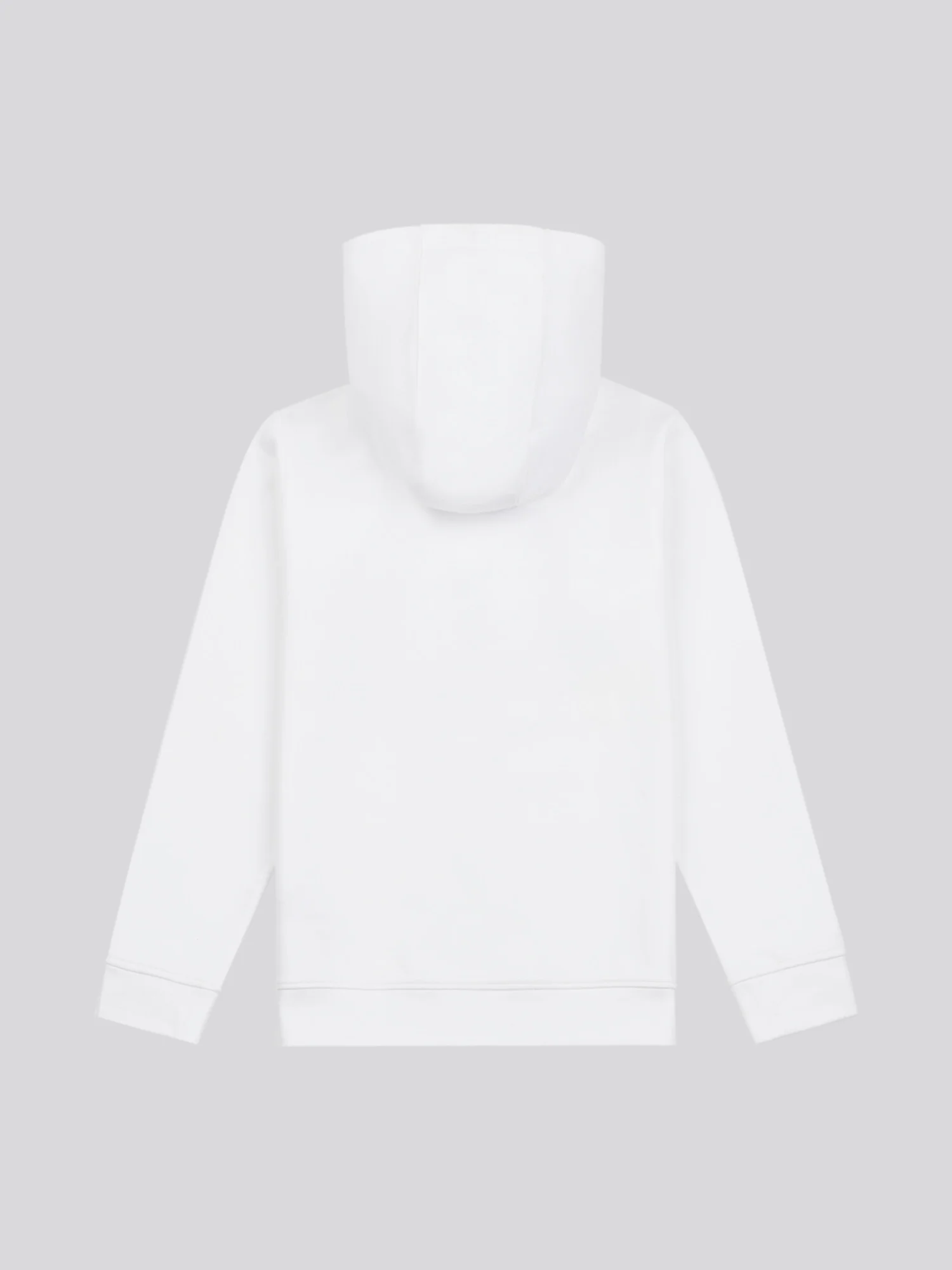 Boys Premium Print Interlock Hoodie in Bright White - Image 7