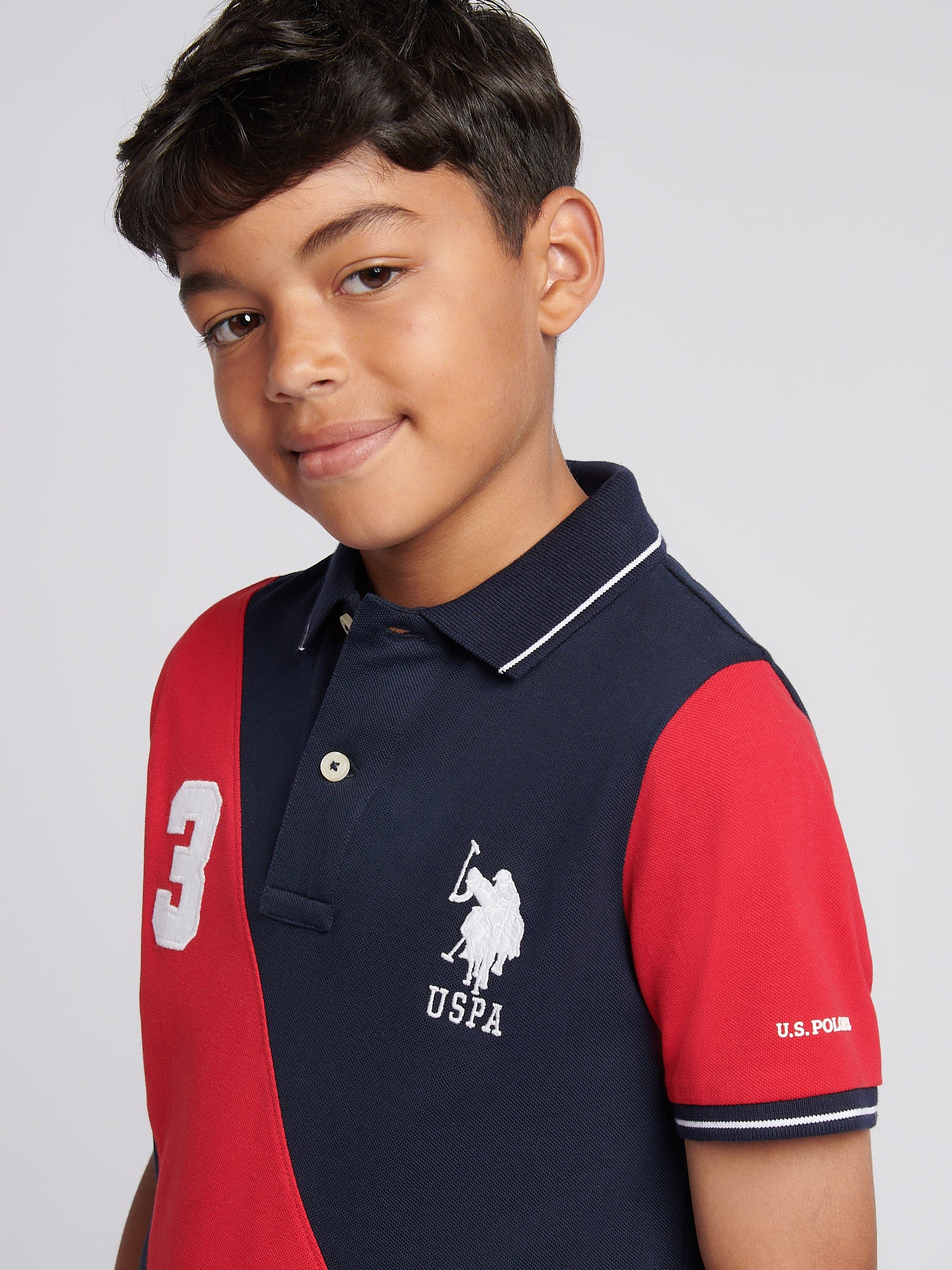 Boys Sash Polo Shirt Dark Sapphire Navy - Image 2