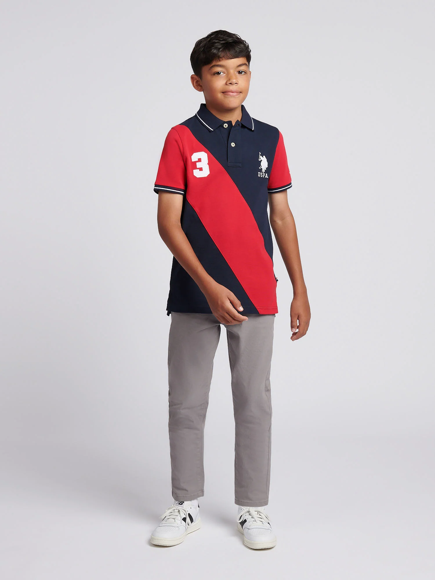 Boys Sash Polo Shirt Dark Sapphire Navy - Image 3