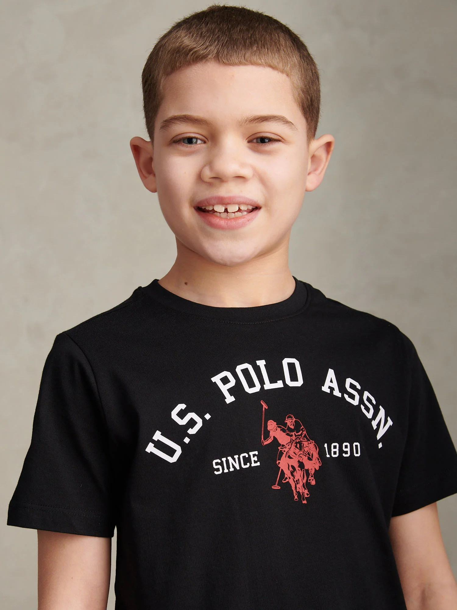 Boys Signature Arch Print T-Shirt Black - Image 2