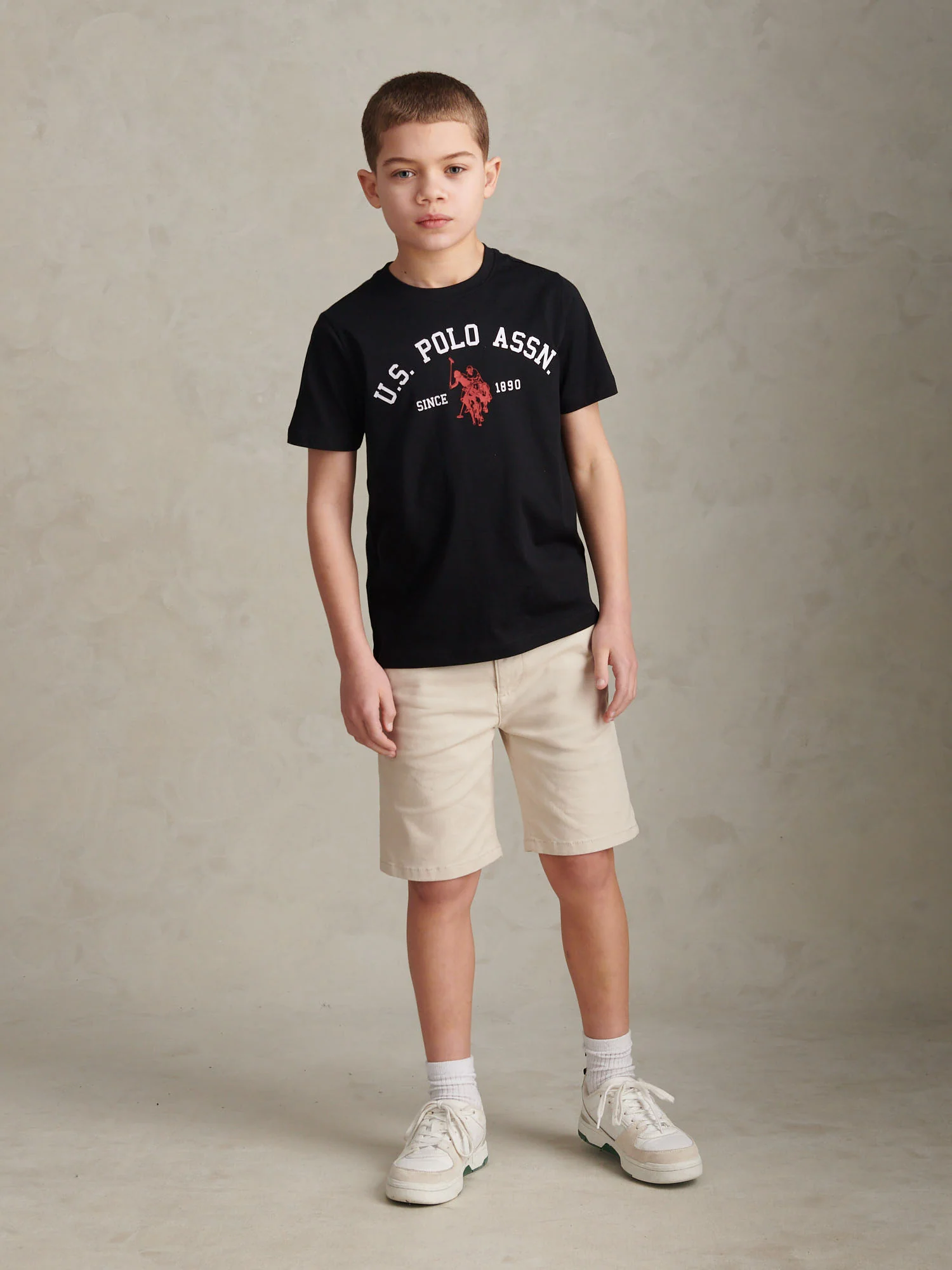 Boys Signature Arch Print T-Shirt Black - Image 3