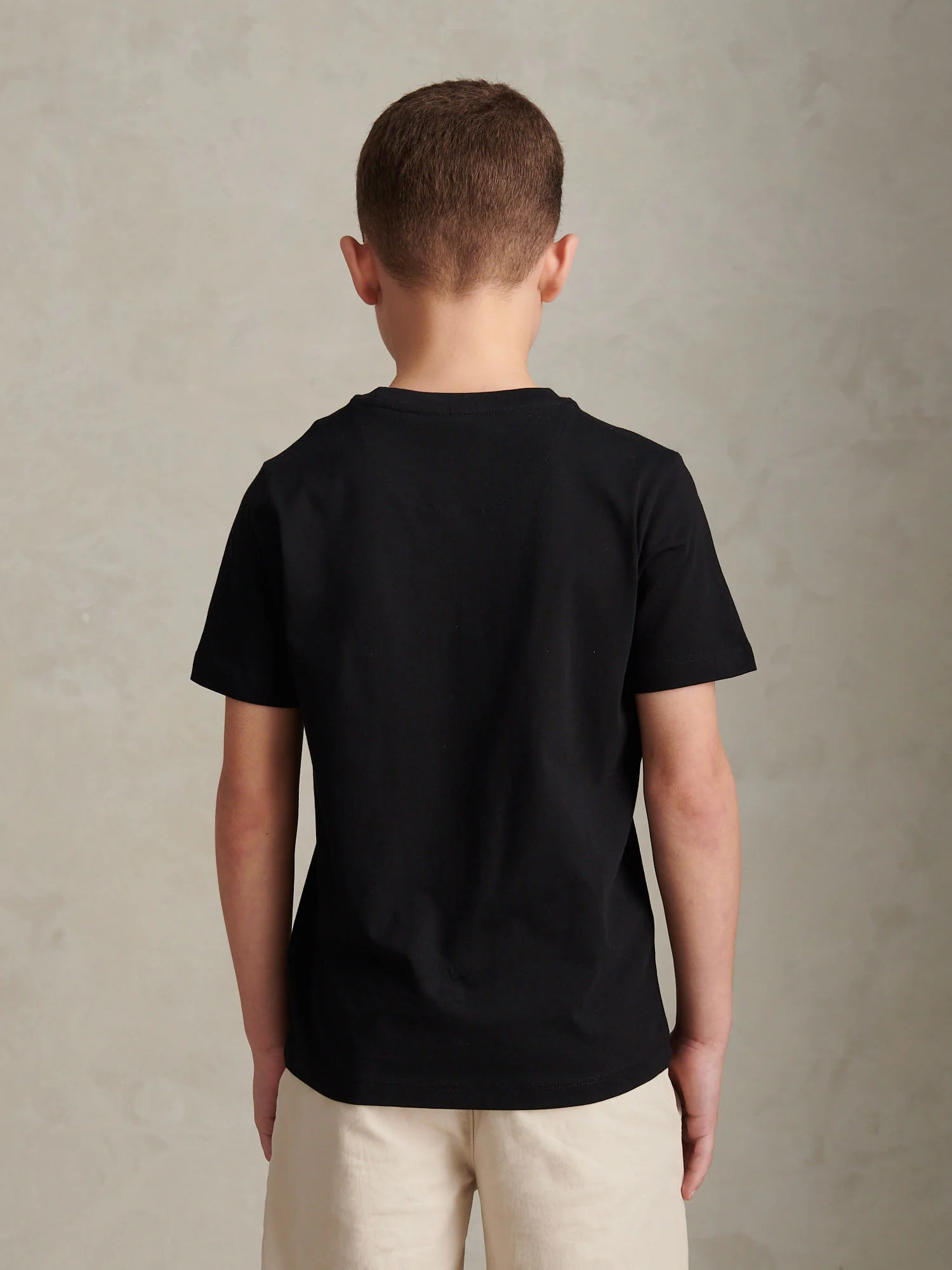 Boys Signature Arch Print T-Shirt Black - Image 4