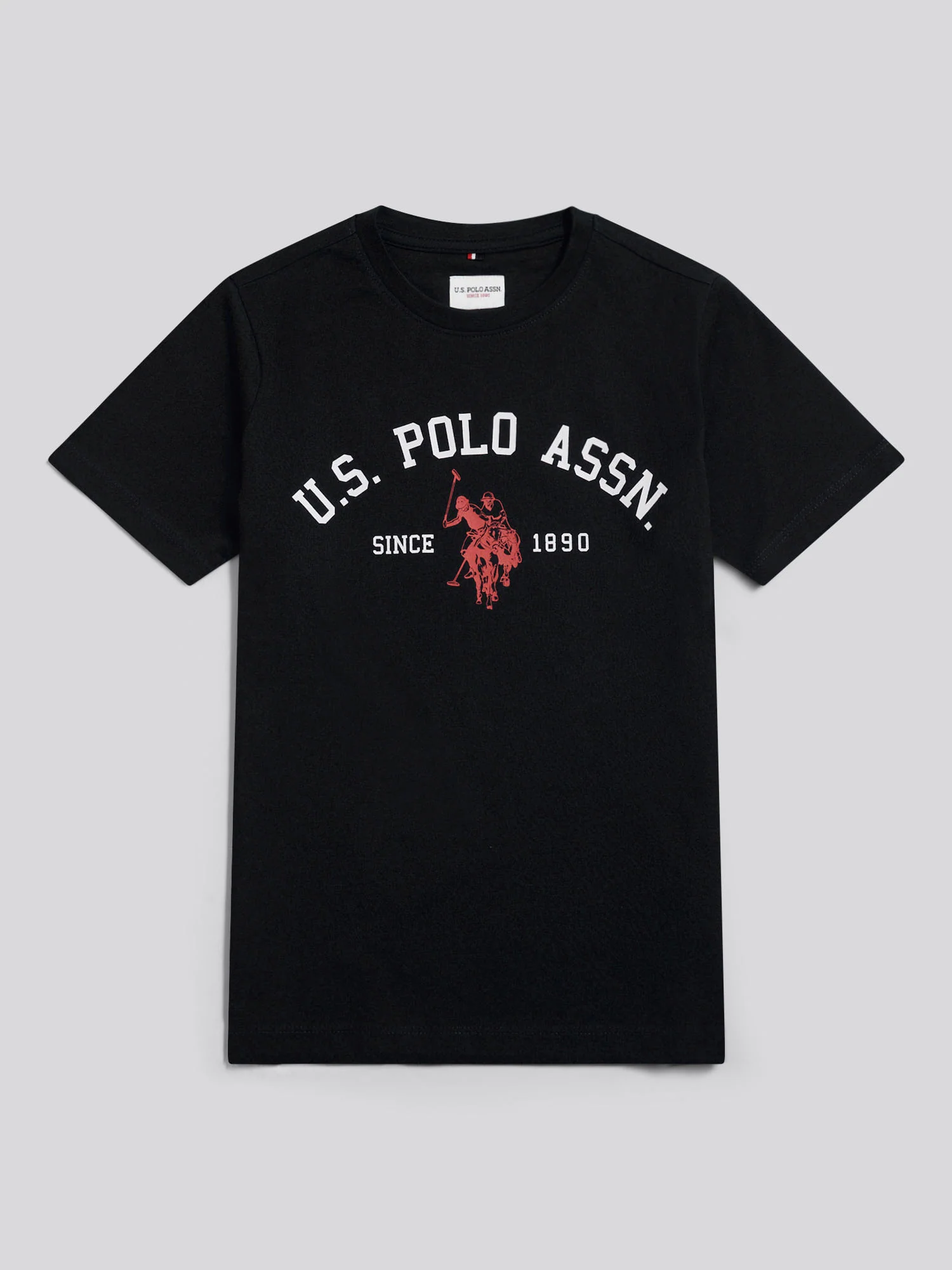 Boys Signature Arch Print T-Shirt Black - Image 5