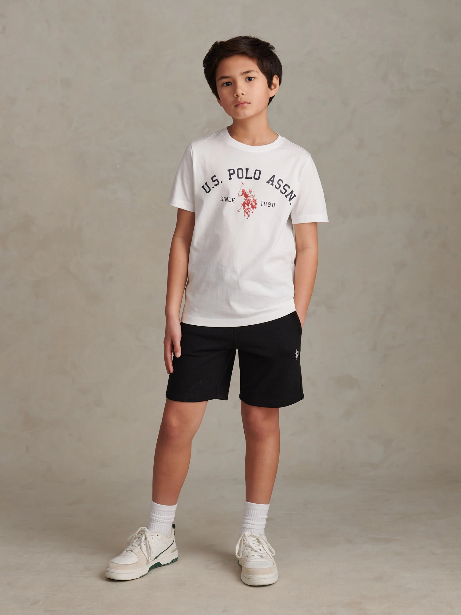 Boys Signature Arch Print T-Shirt Bright White - Image 3