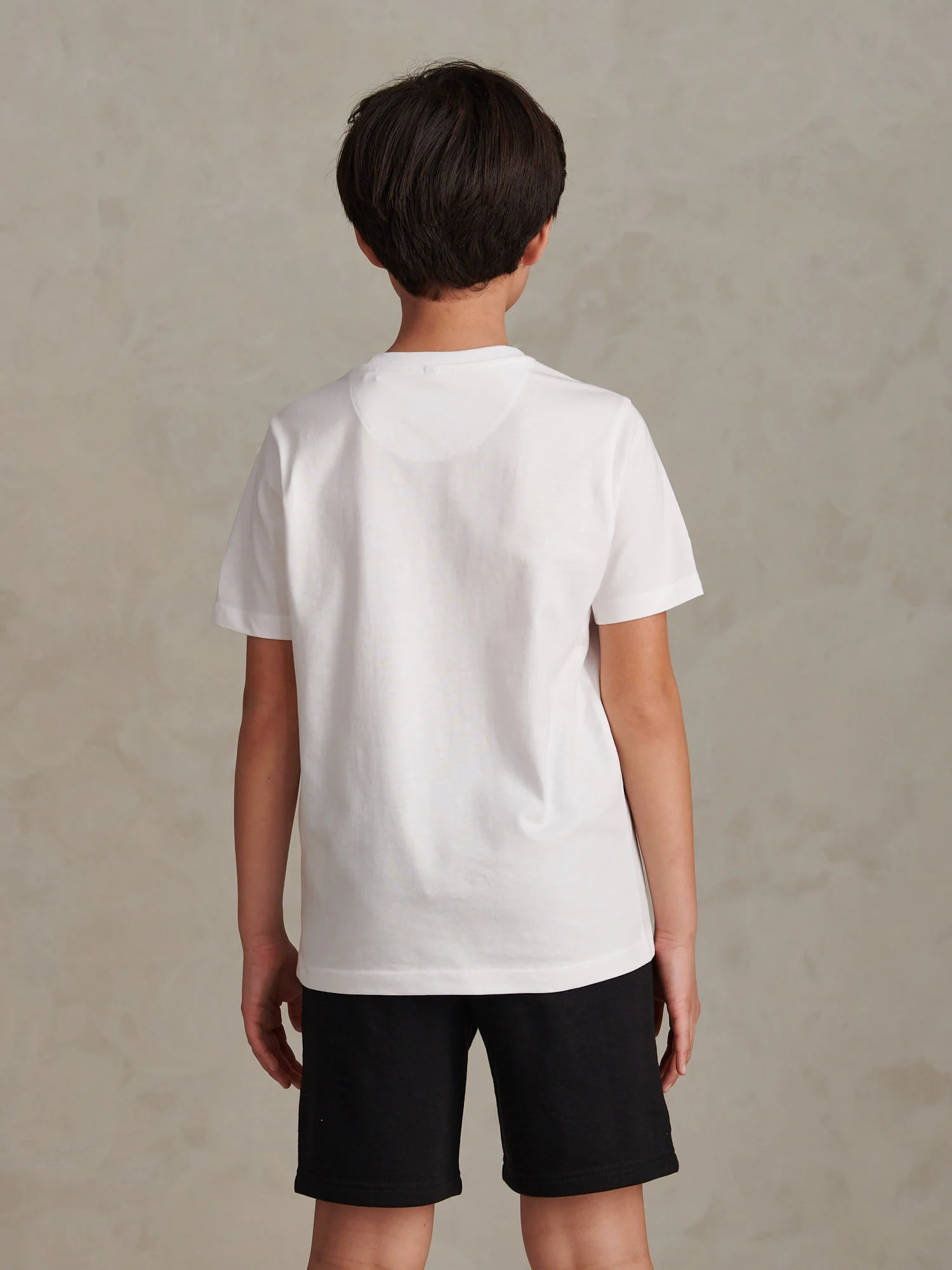 Boys Signature Arch Print T-Shirt Bright White - Image 4