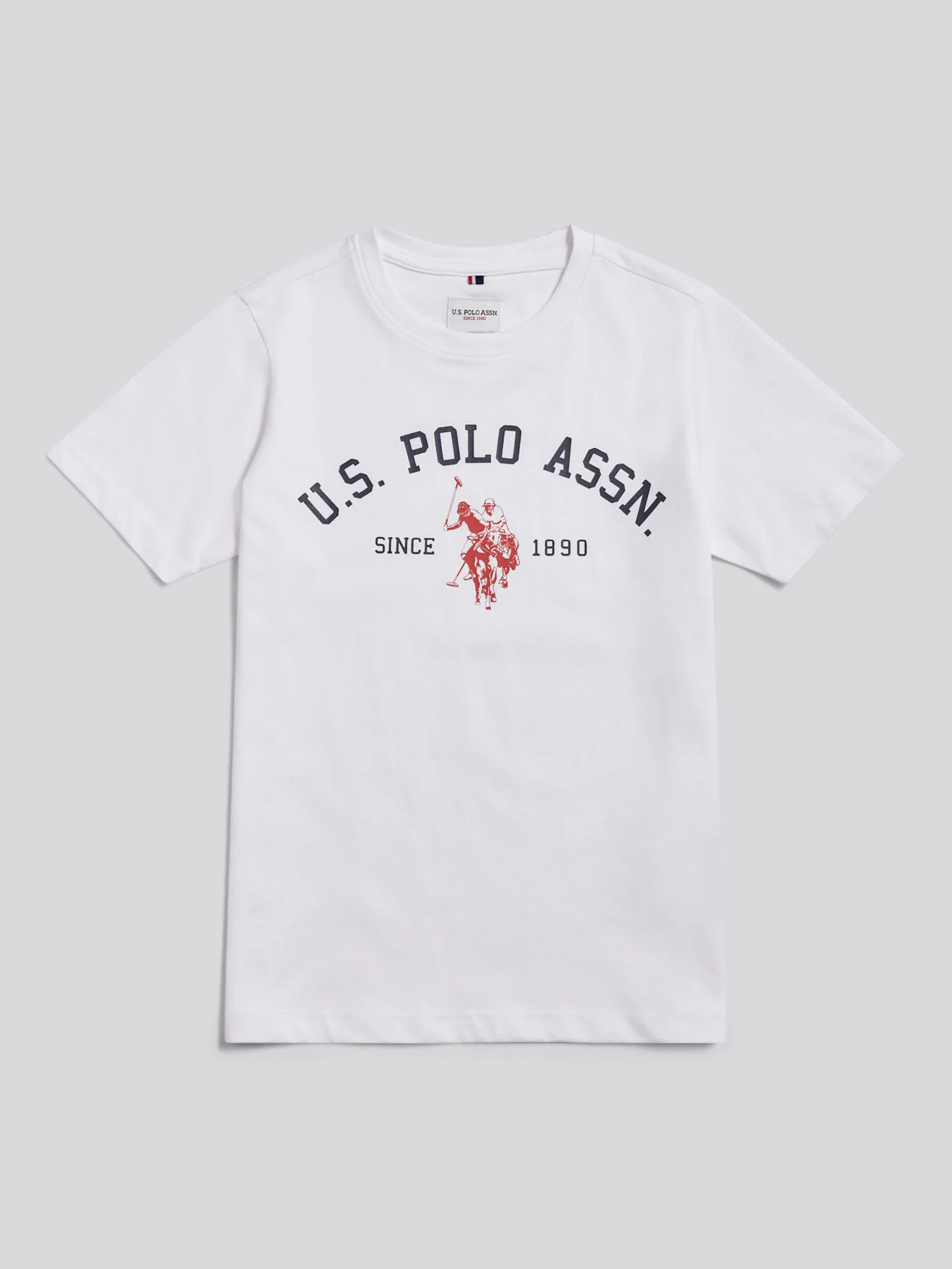 Boys Signature Arch Print T-Shirt Bright White - Image 5