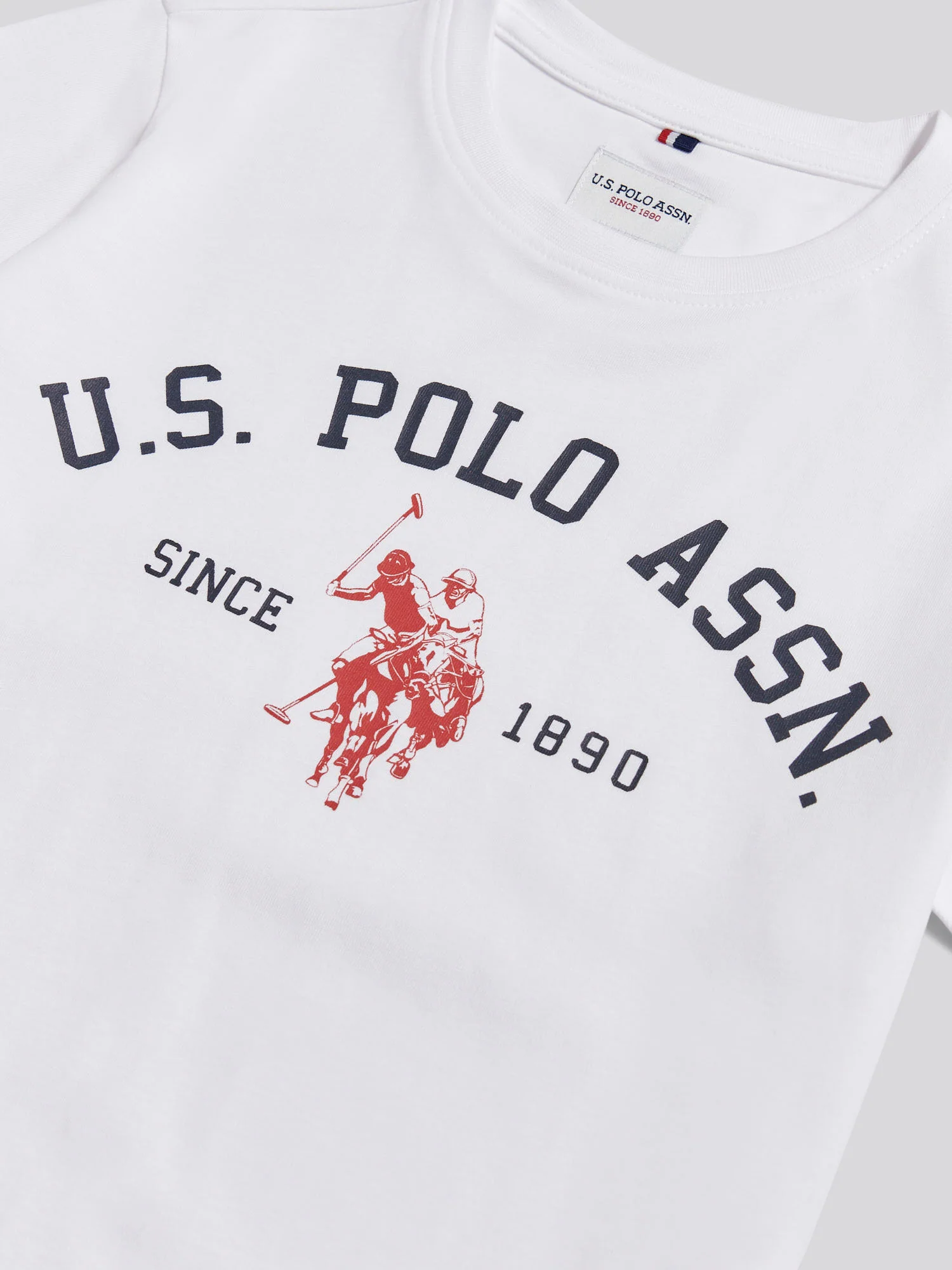 Boys Signature Arch Print T-Shirt Bright White - Image 7