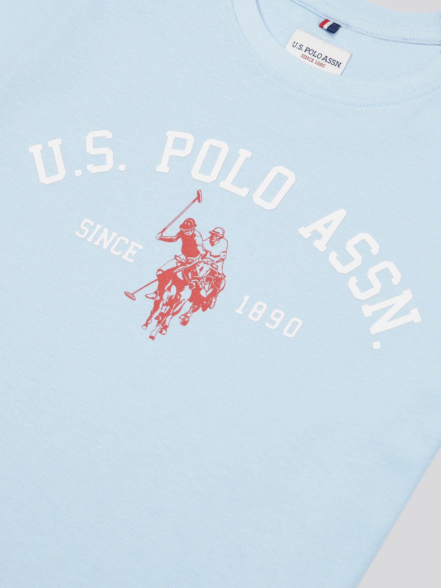 Boys Signature Arch Print T-Shirt in Chambray Blue - Image 7