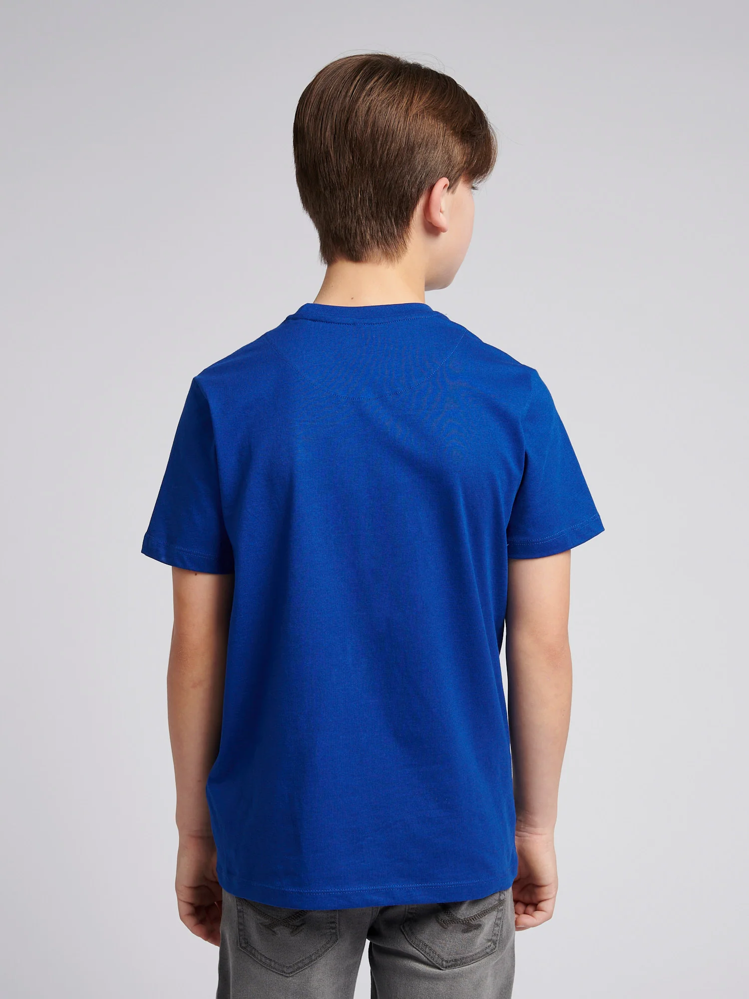 Boys Signature Arch Print T-Shirt in Sodalite Blue - Image 4