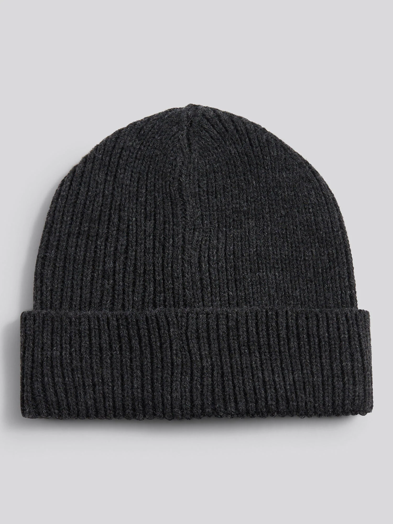 Boys Signature Double Horsemen Knit Beanie in Charcoal Marl - Image 4