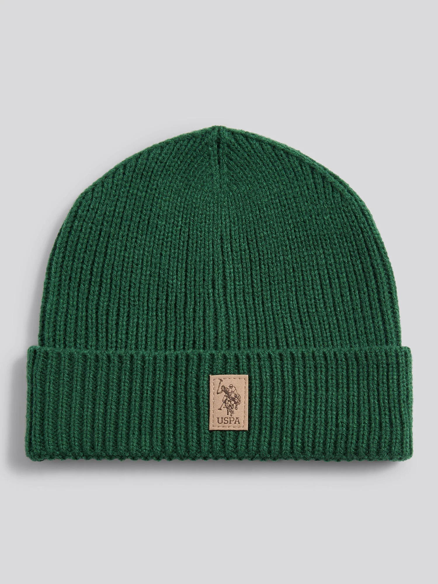 Boys Signature Double Horsemen Knit Beanie in Pineneedle - Image 3