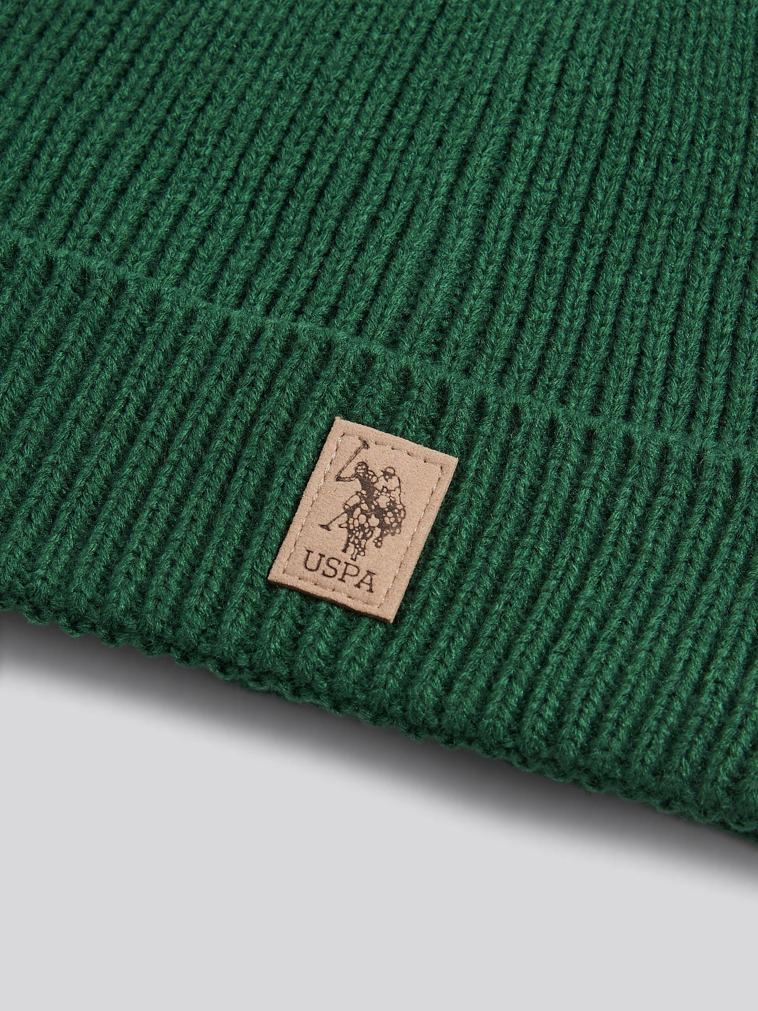 Boys Signature Double Horsemen Knit Beanie in Pineneedle - Image 5