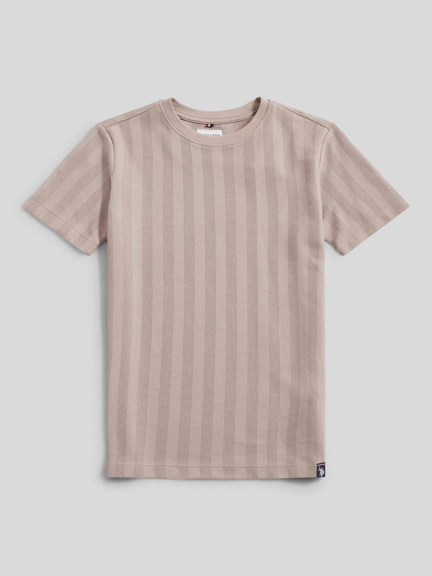Boys Smart Vertical Texture T-Shirt in Atmosphere - Image 6