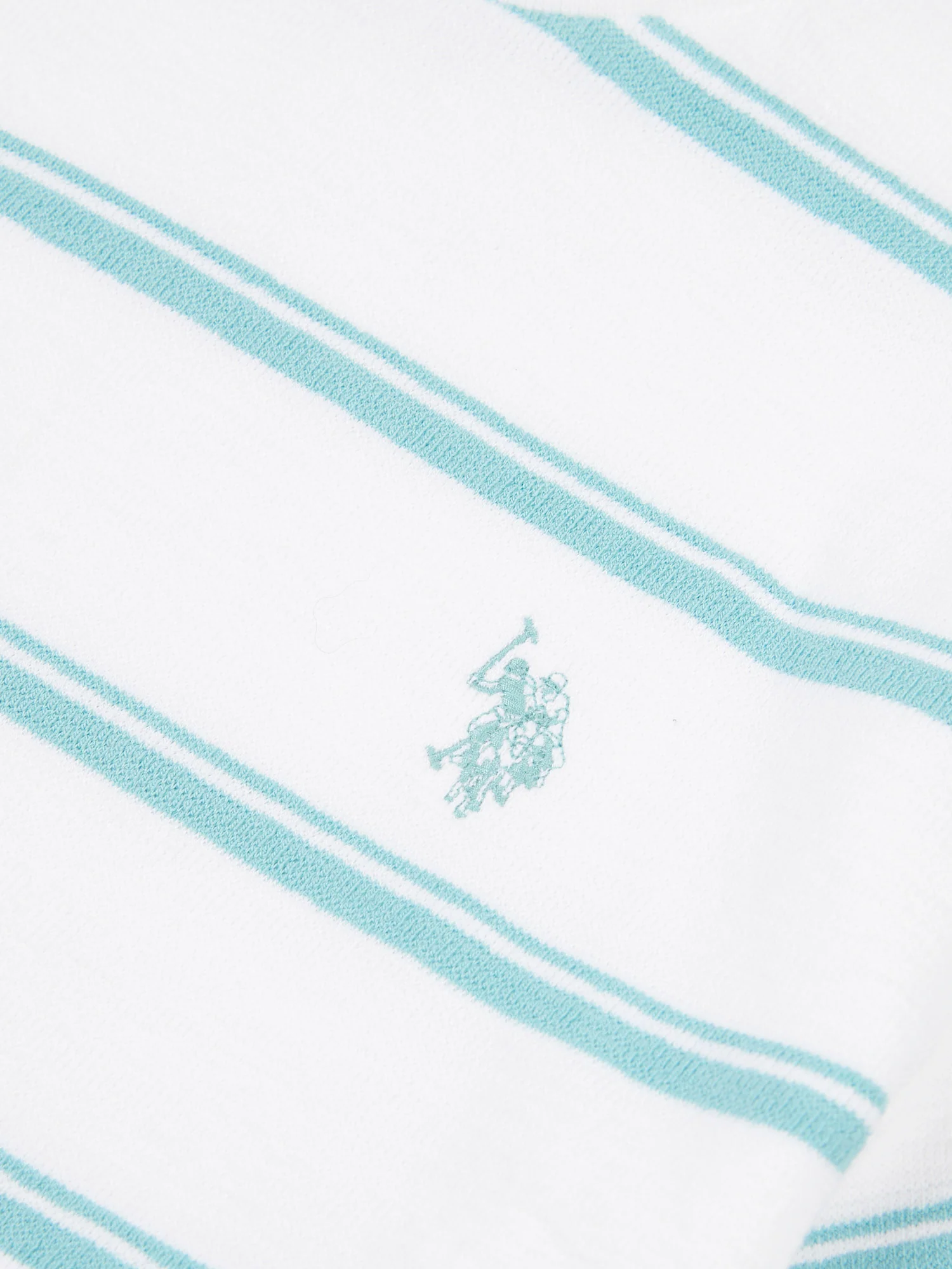 Boys Terry Stripe T-Shirt in Bright White - Image 7