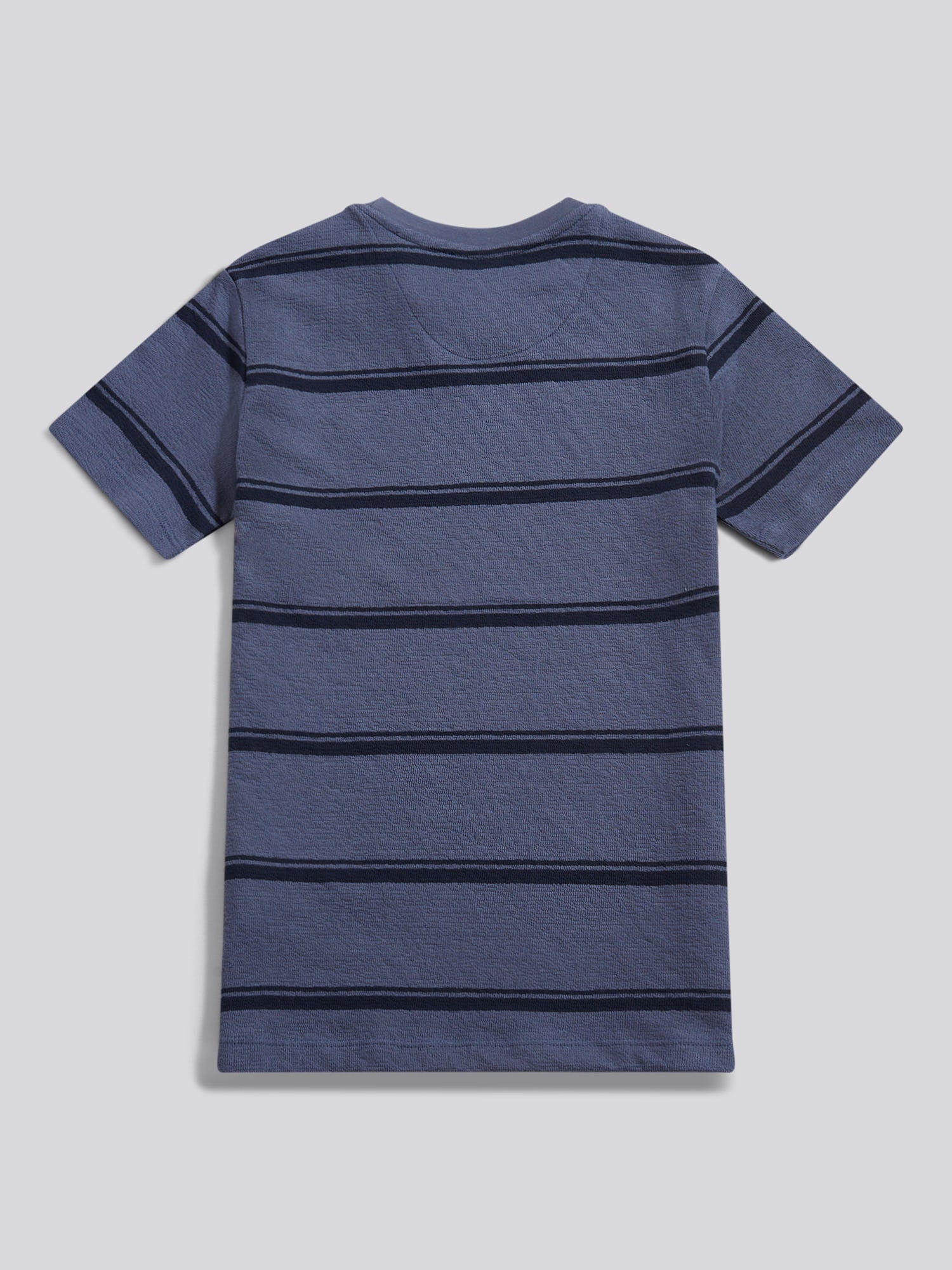 Boys Terry Stripe T-Shirt in Vintage Indigo - Image 6