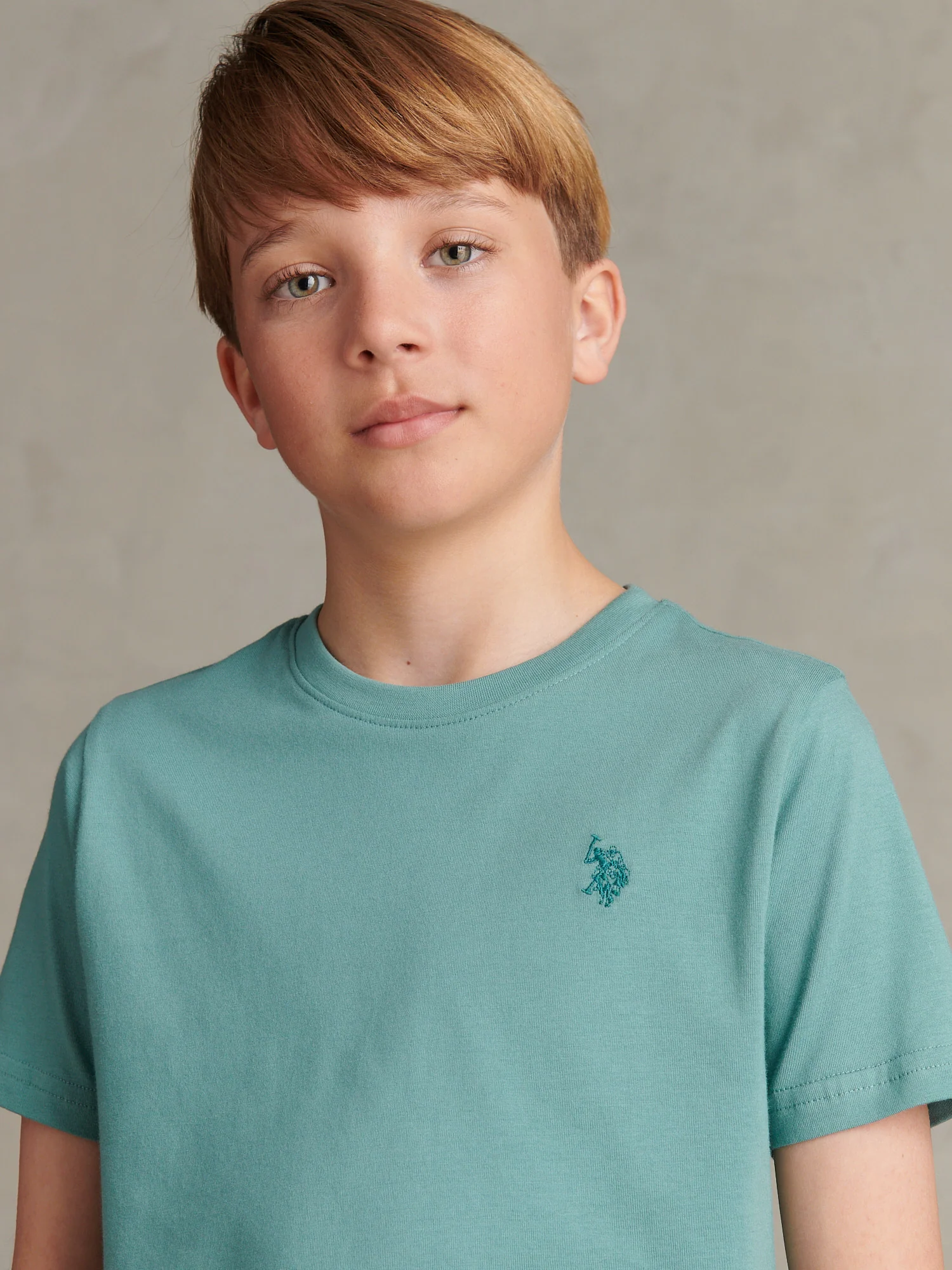 Boys Texture Double Horsemen T-Shirt Arctic - Image 2