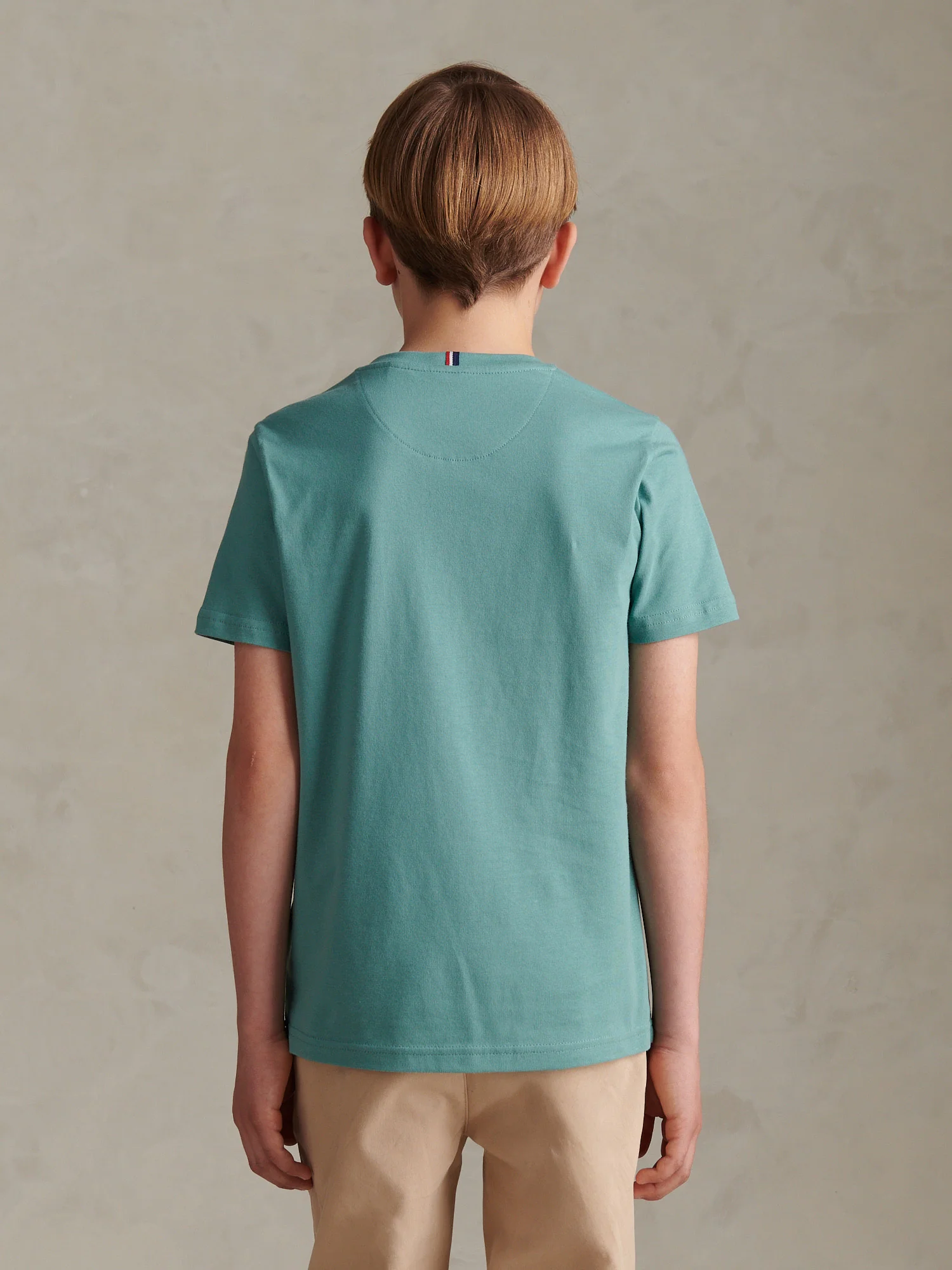 Boys Texture Double Horsemen T-Shirt Arctic - Image 4
