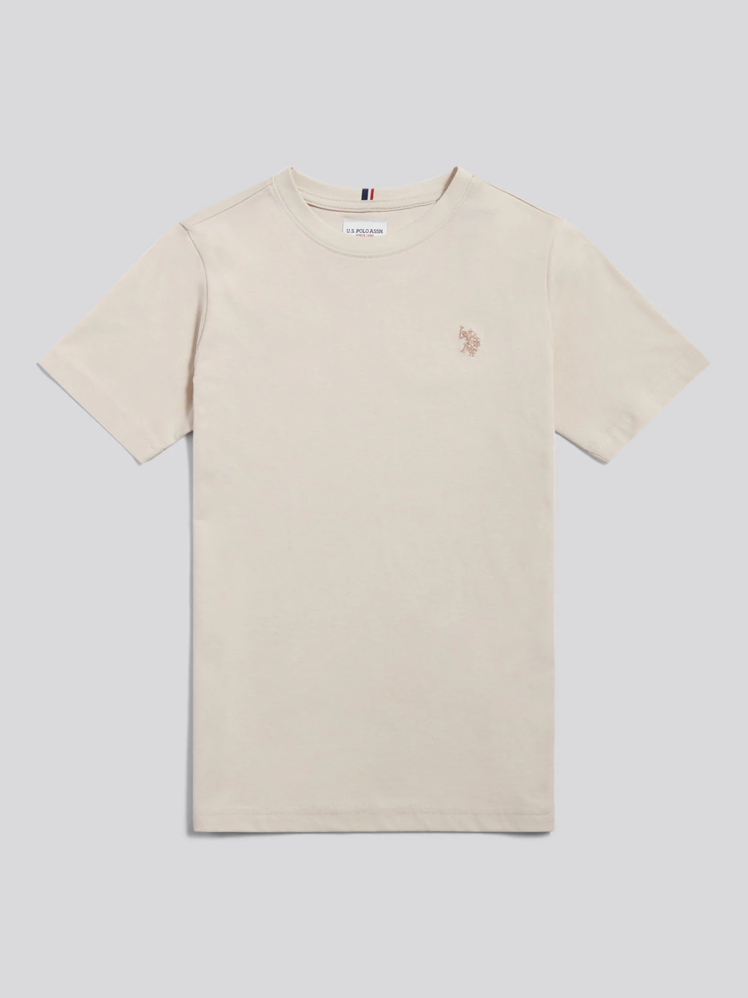 Boys Texture Double Horsemen T-Shirt Beige - Image 5