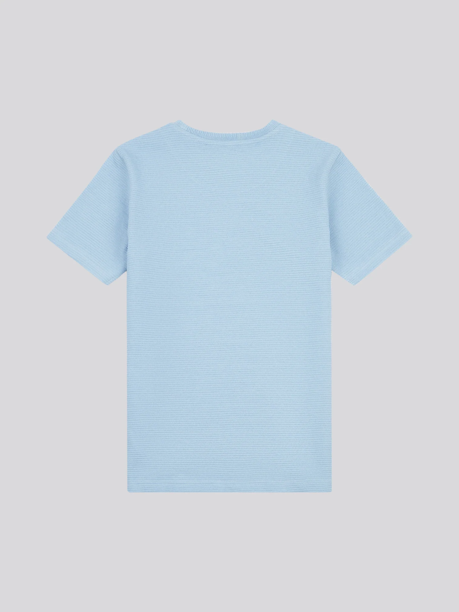 Boys Texture Double Horsemen T-Shirt in Chambray Blue - Image 6