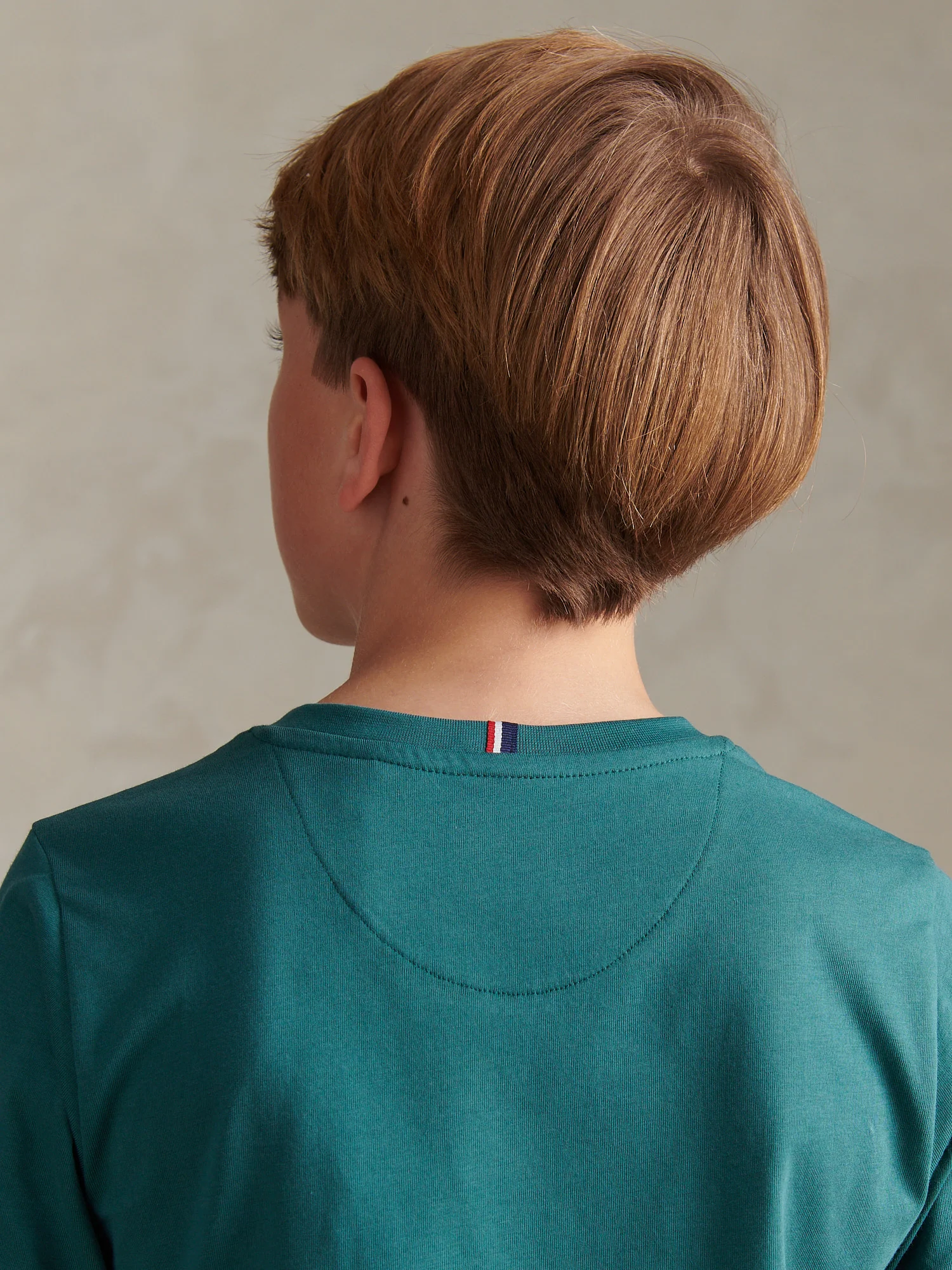 Boys Texture Double Horsemen T-Shirt Mediterranea - Image 5