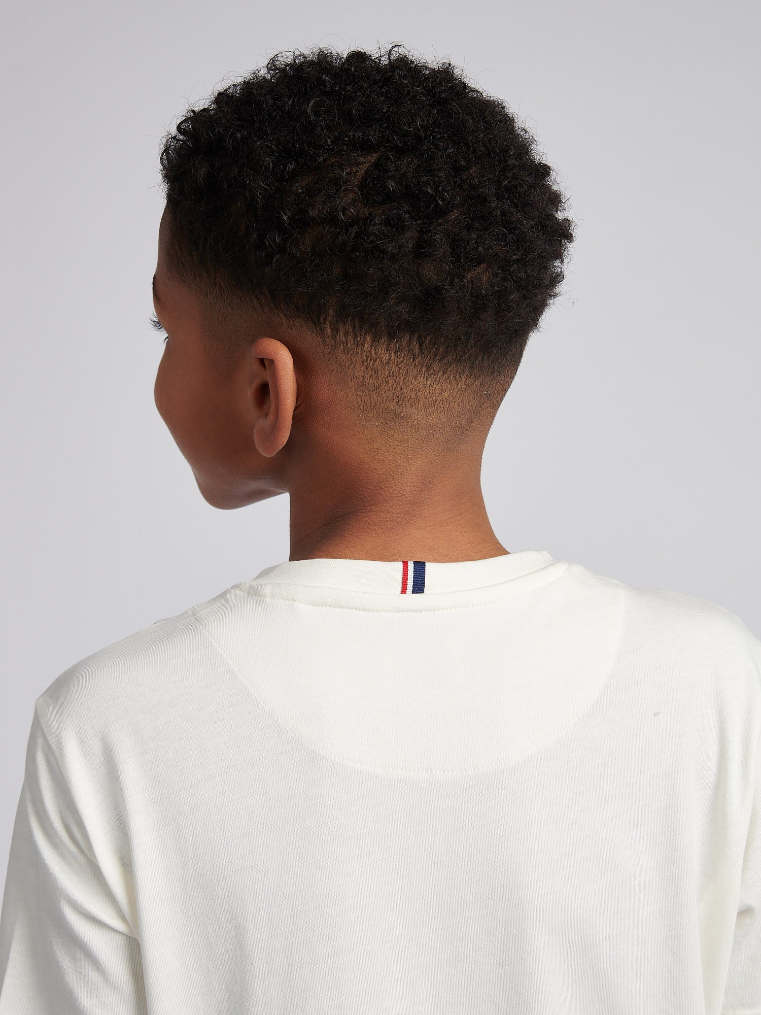 Boys Texture Double Horsemen T-Shirt Whisper White - Image 5