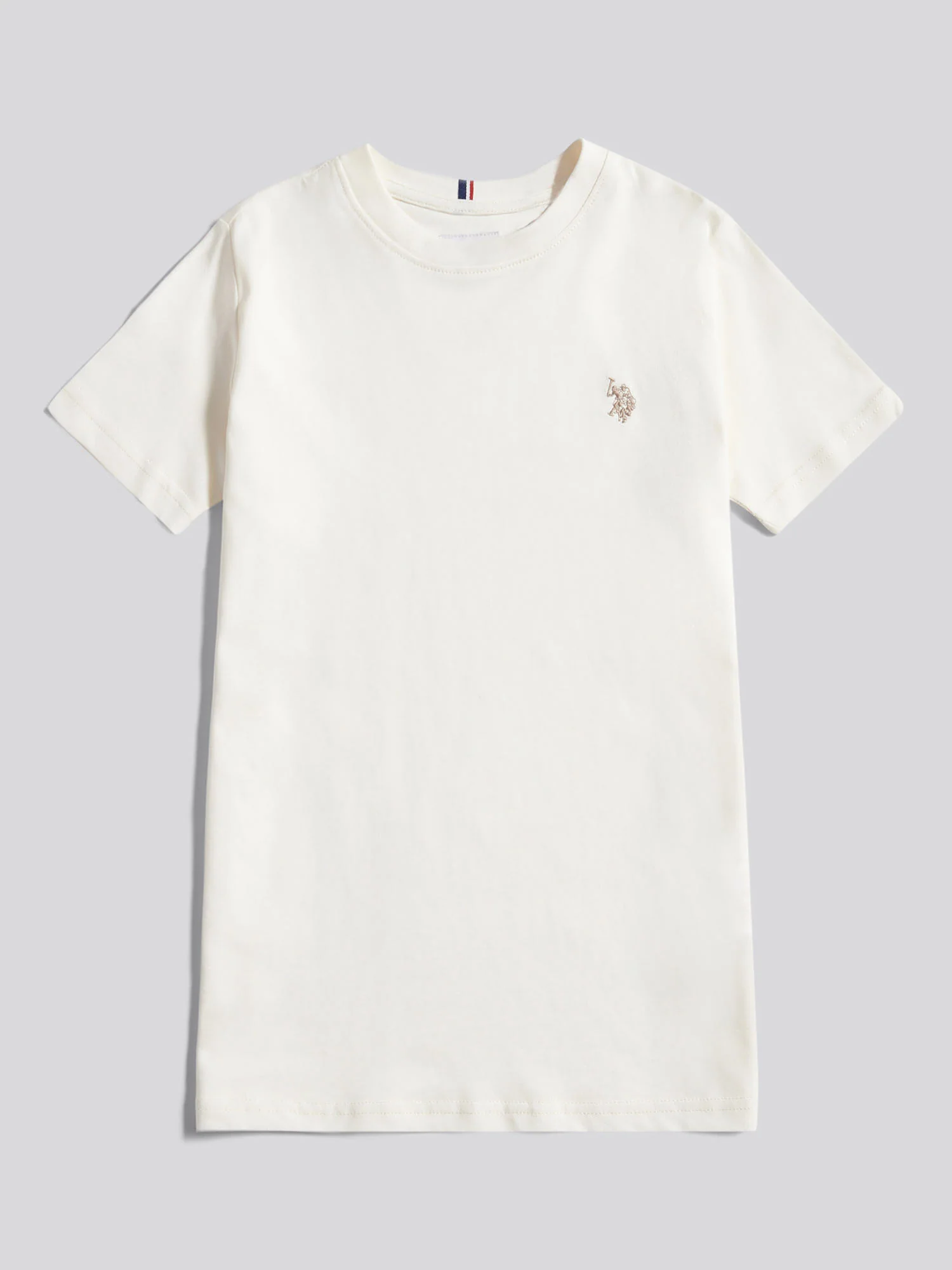 Boys Texture Double Horsemen T-Shirt Whisper White - Image 6