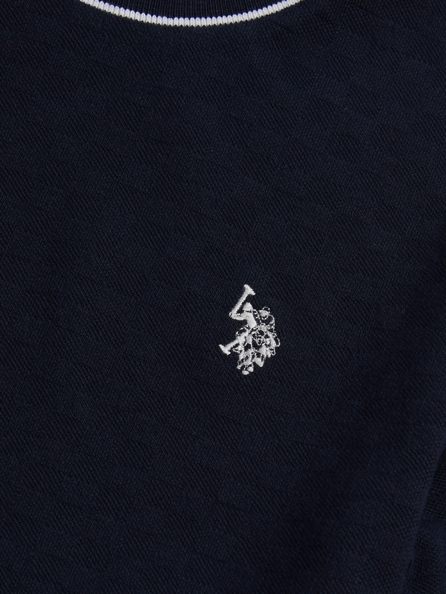 Boys Tipped Pique T-Shirt in Dark Sapphire Navy - Image 7