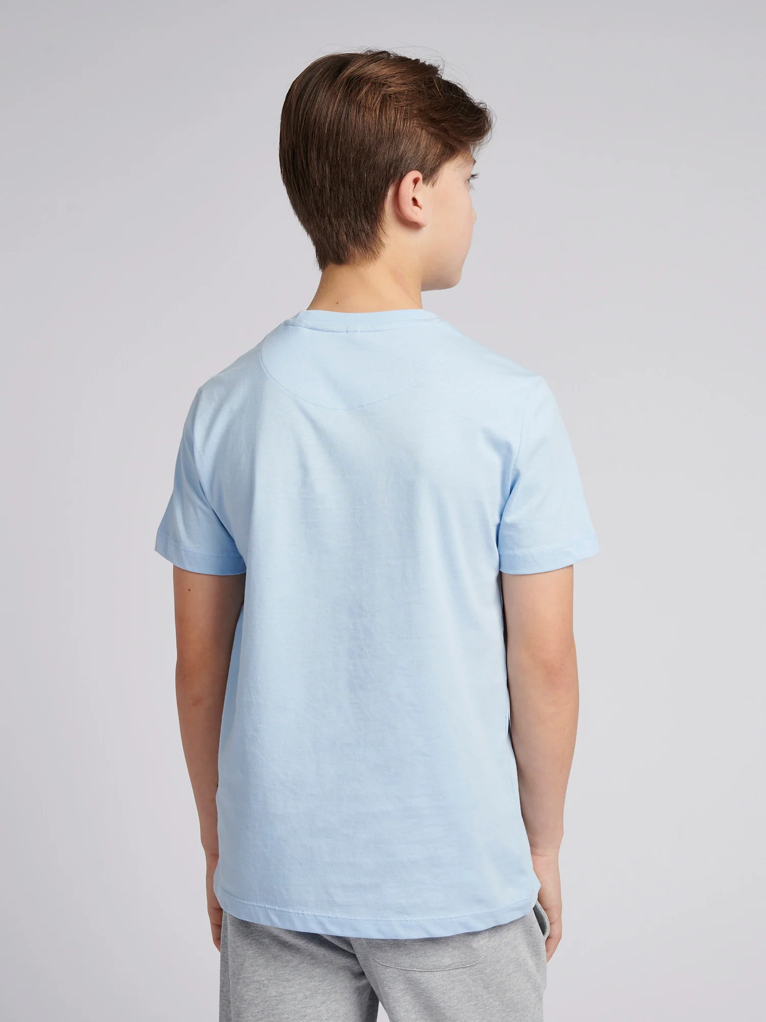 Boys USPA Circle Print T-Shirt in Chambray Blue - Image 4