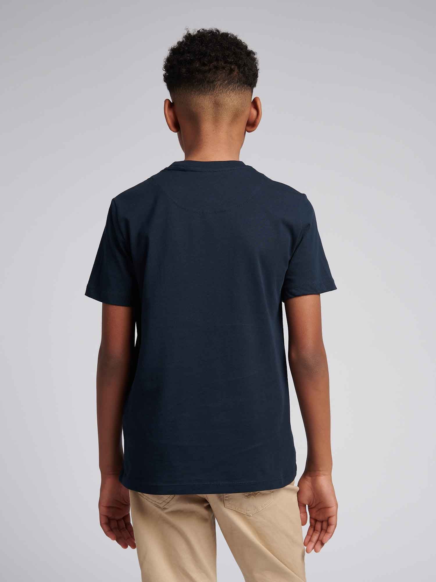 Boys USPA Circle Print T-Shirt in Dark Sapphire Navy - Image 4