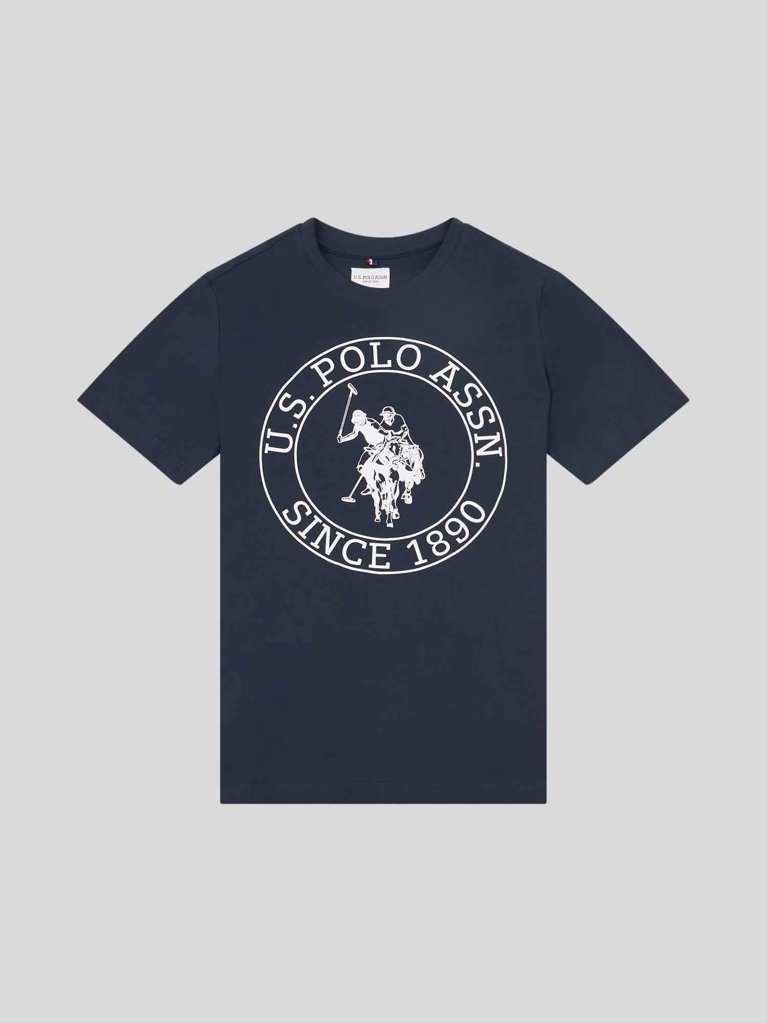 Boys USPA Circle Print T-Shirt in Dark Sapphire Navy - Image 5
