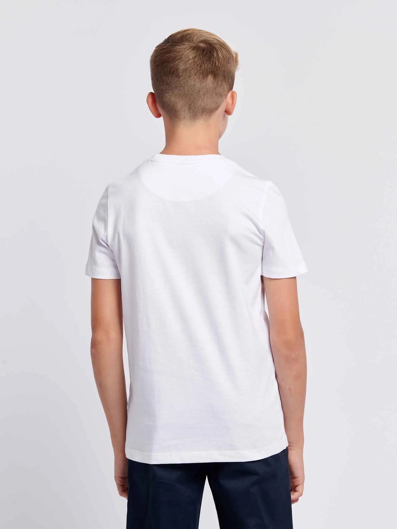 Boys USPA Print Graphic T-Shirt in Bright White - Image 4