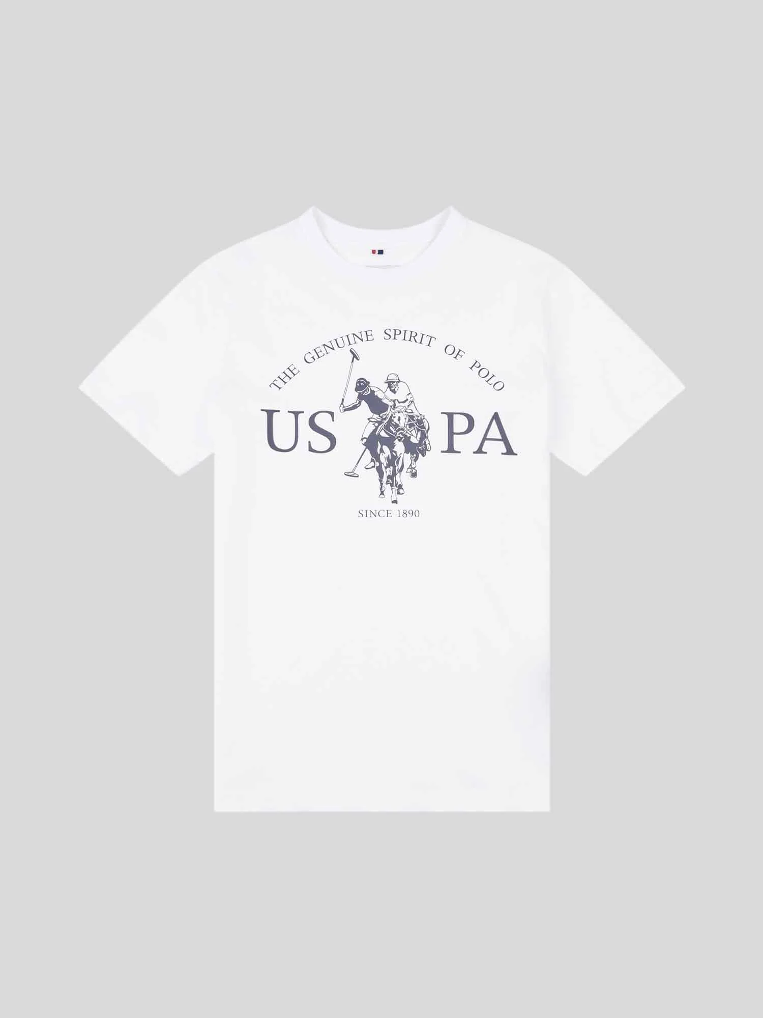 Boys USPA Print Graphic T-Shirt in Bright White - Image 5