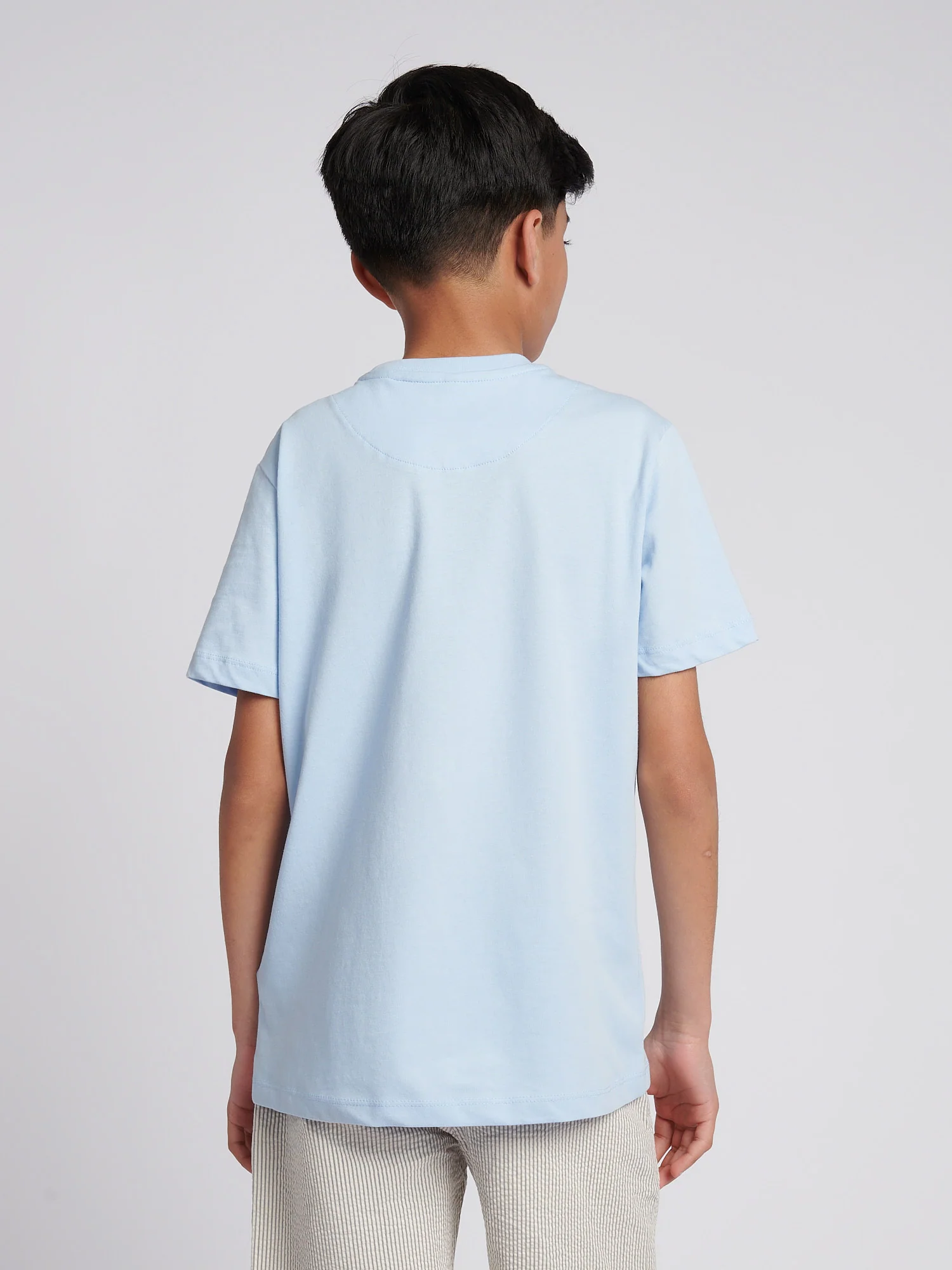 Boys USPA Print Graphic T-Shirt in Chambray Blue - Image 4