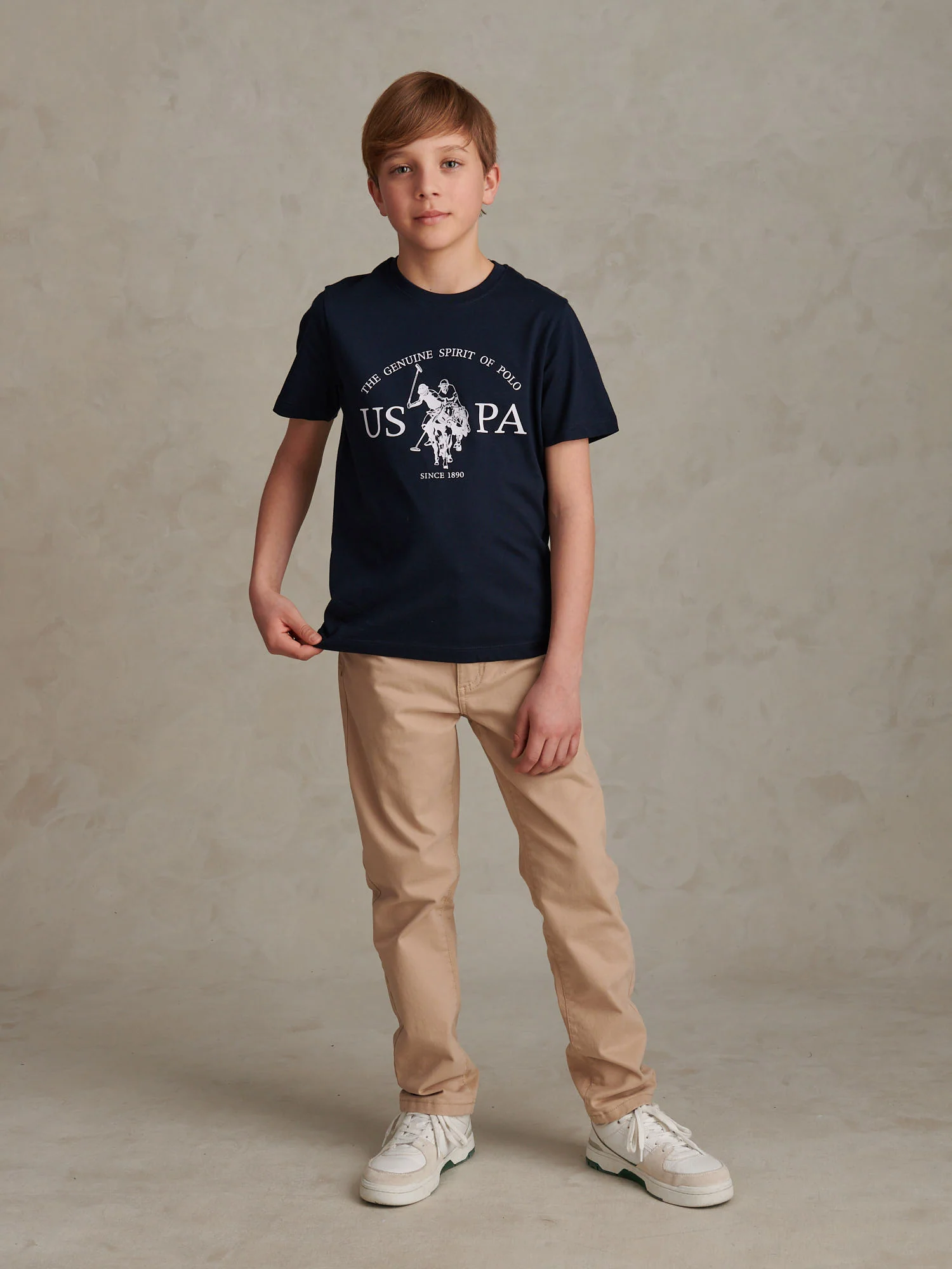 Boys USPA Print Graphic T-Shirt Dark Sapphire Navy - Image 3