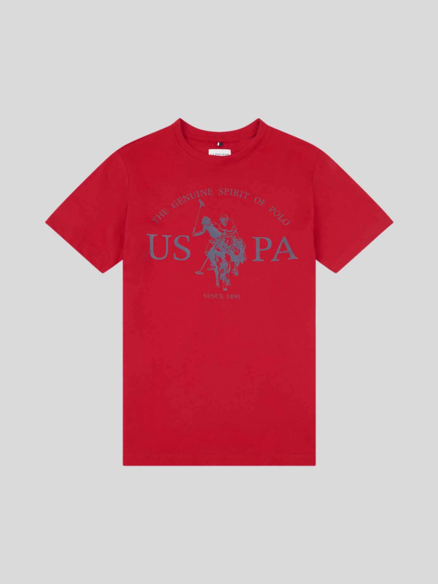 Boys USPA Print Graphic T-Shirt in Haute Red - Image 5